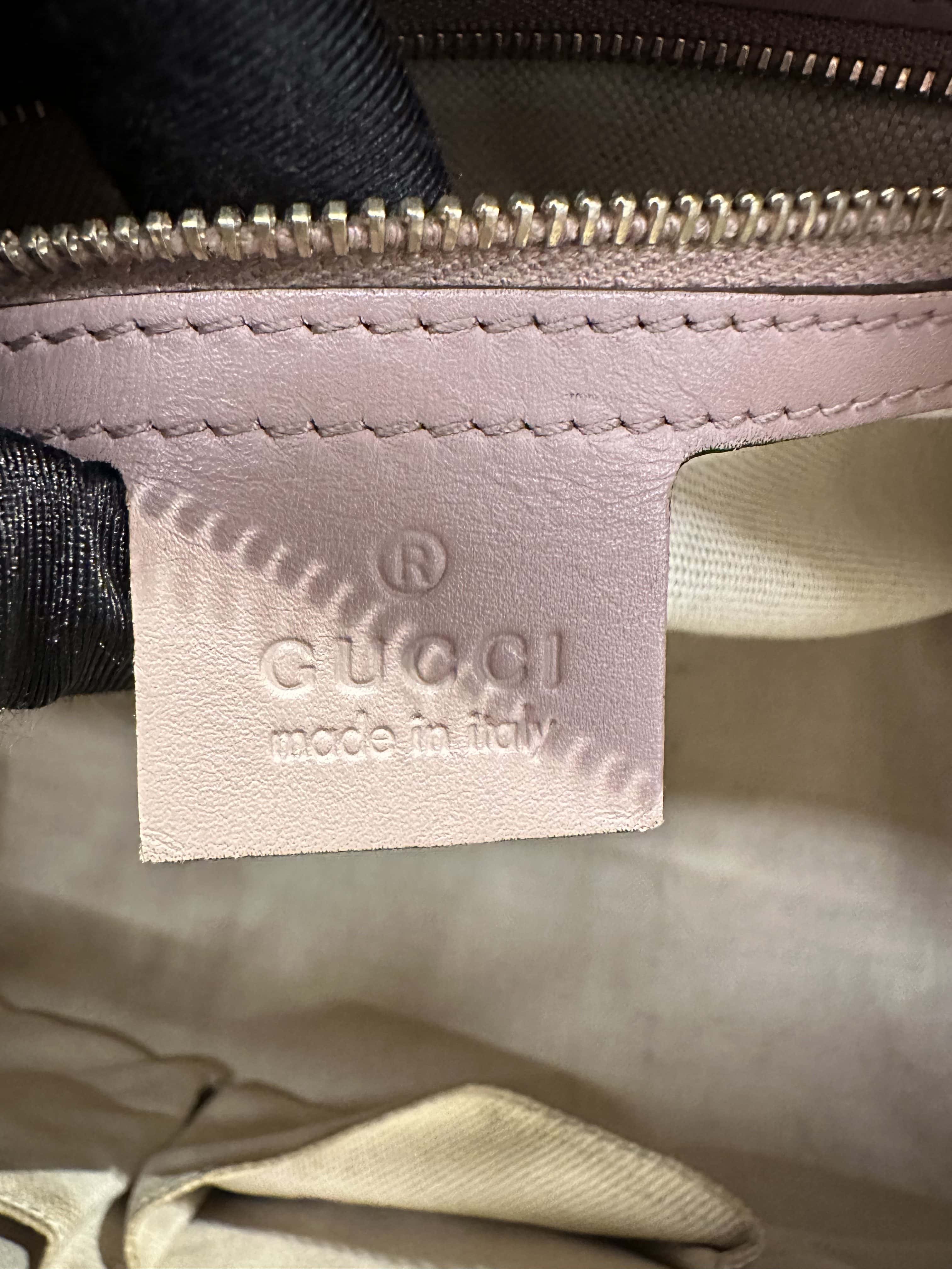 Gucci Pink Beige Boston GG Canvas Handbag - Image 13