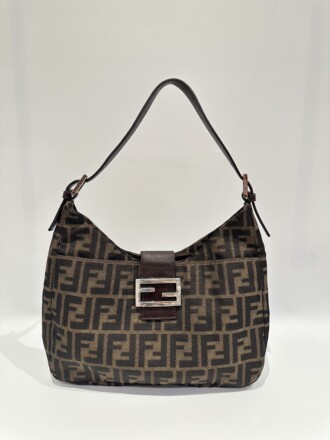 Fendi Brown FF Canvas Vintage Zucca Shoulder Bag