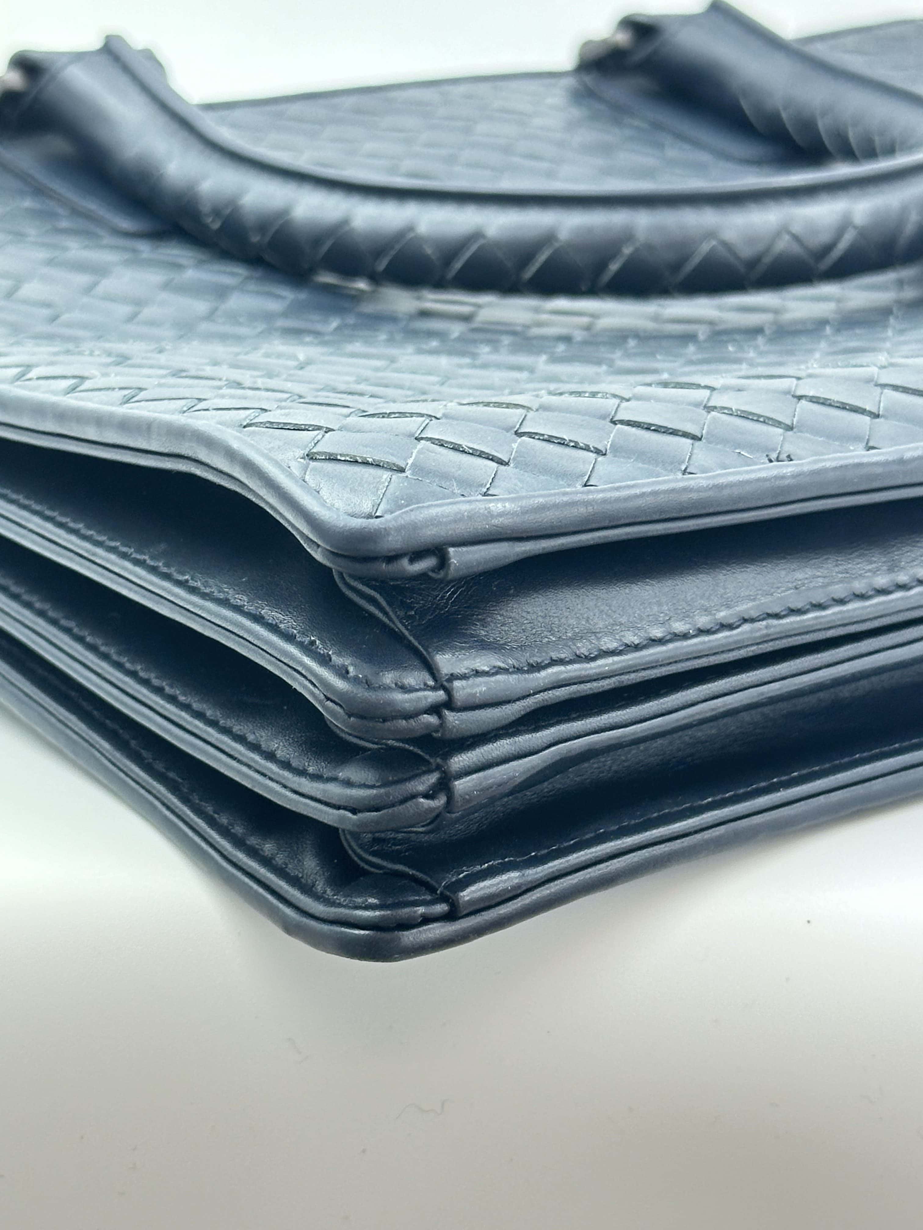 Bottega Veneta blue briefcase - Image 6