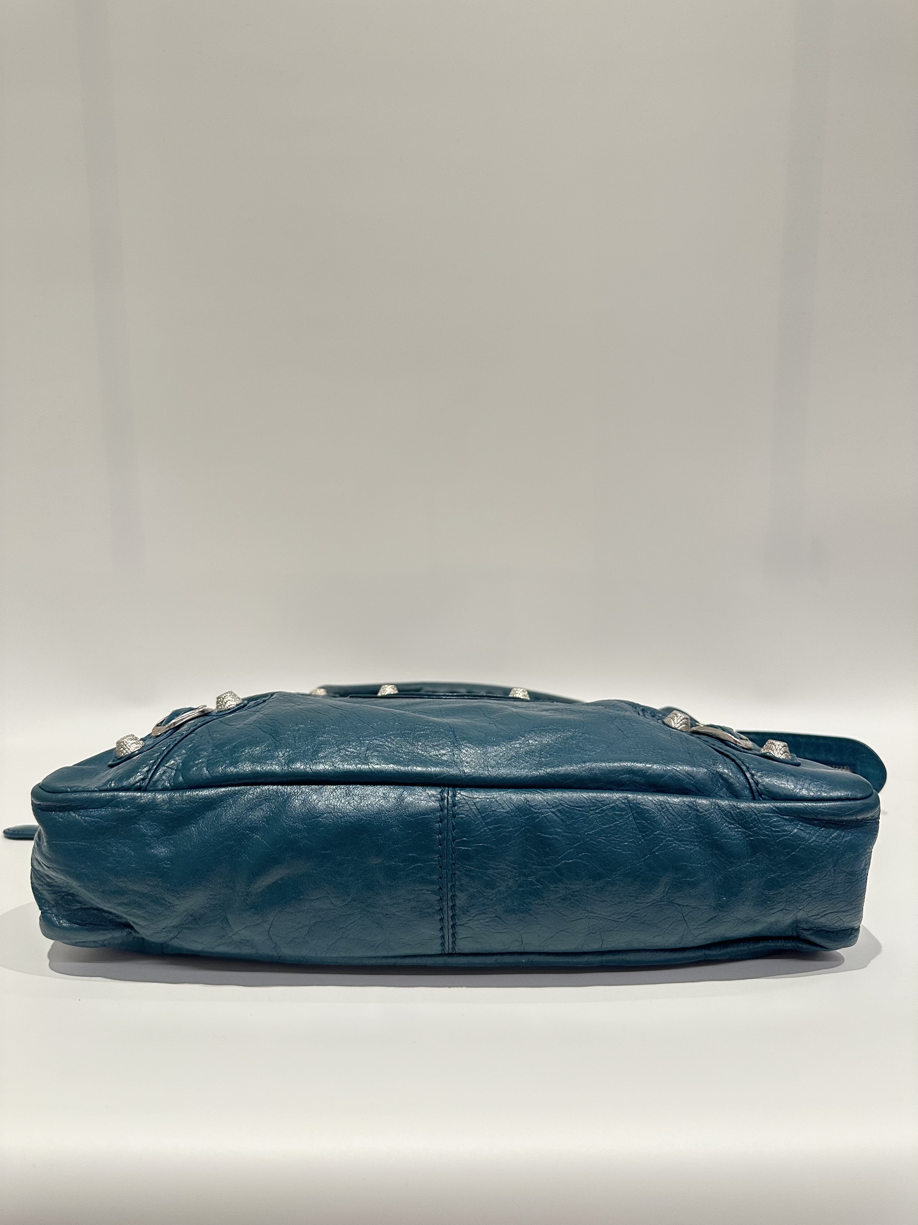 Balenciaga Green Neo Cagole City Leather Crossbody Bag - Image 6