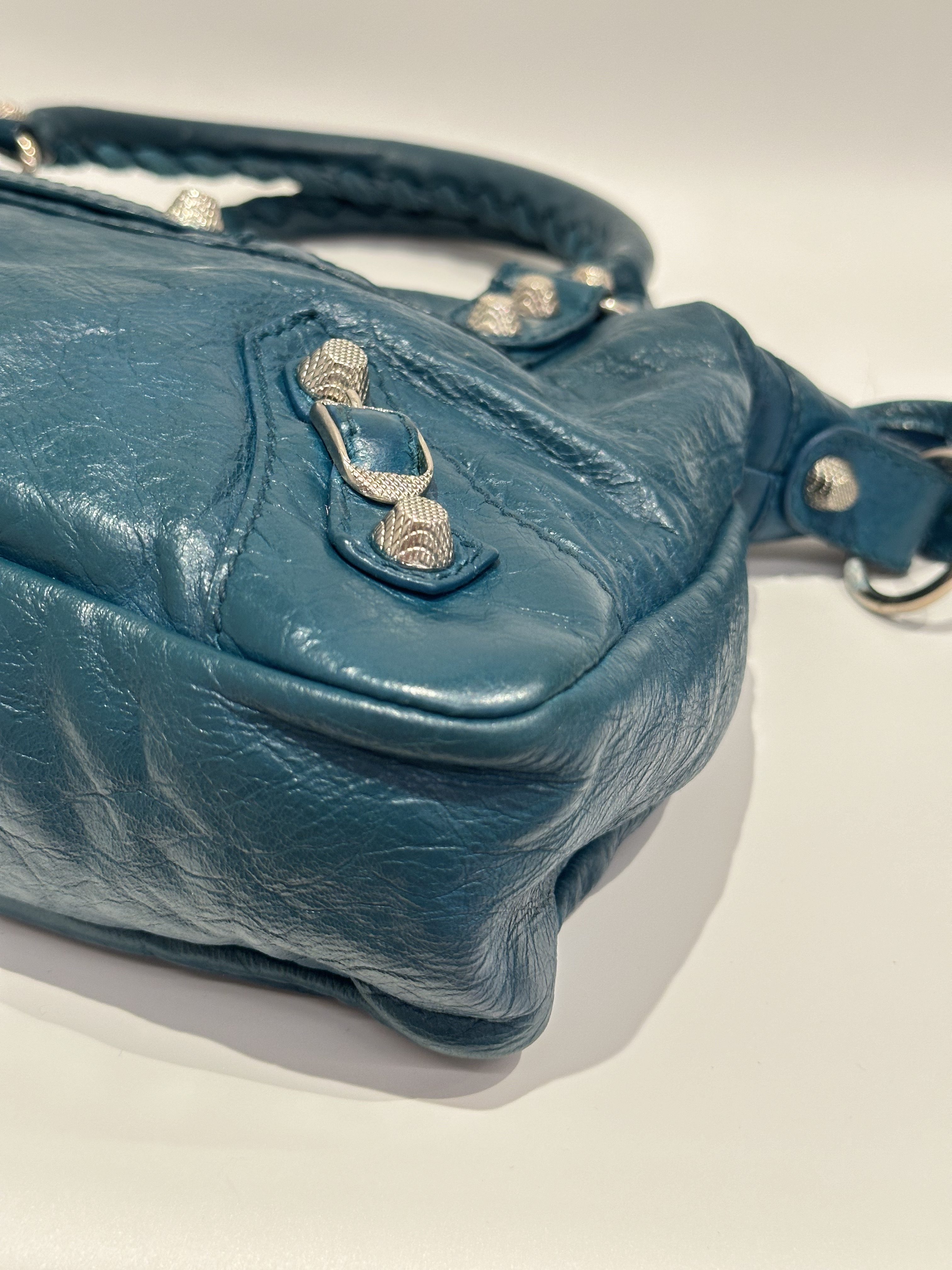 Balenciaga Green Neo Cagole City Leather Crossbody Bag - Image 8