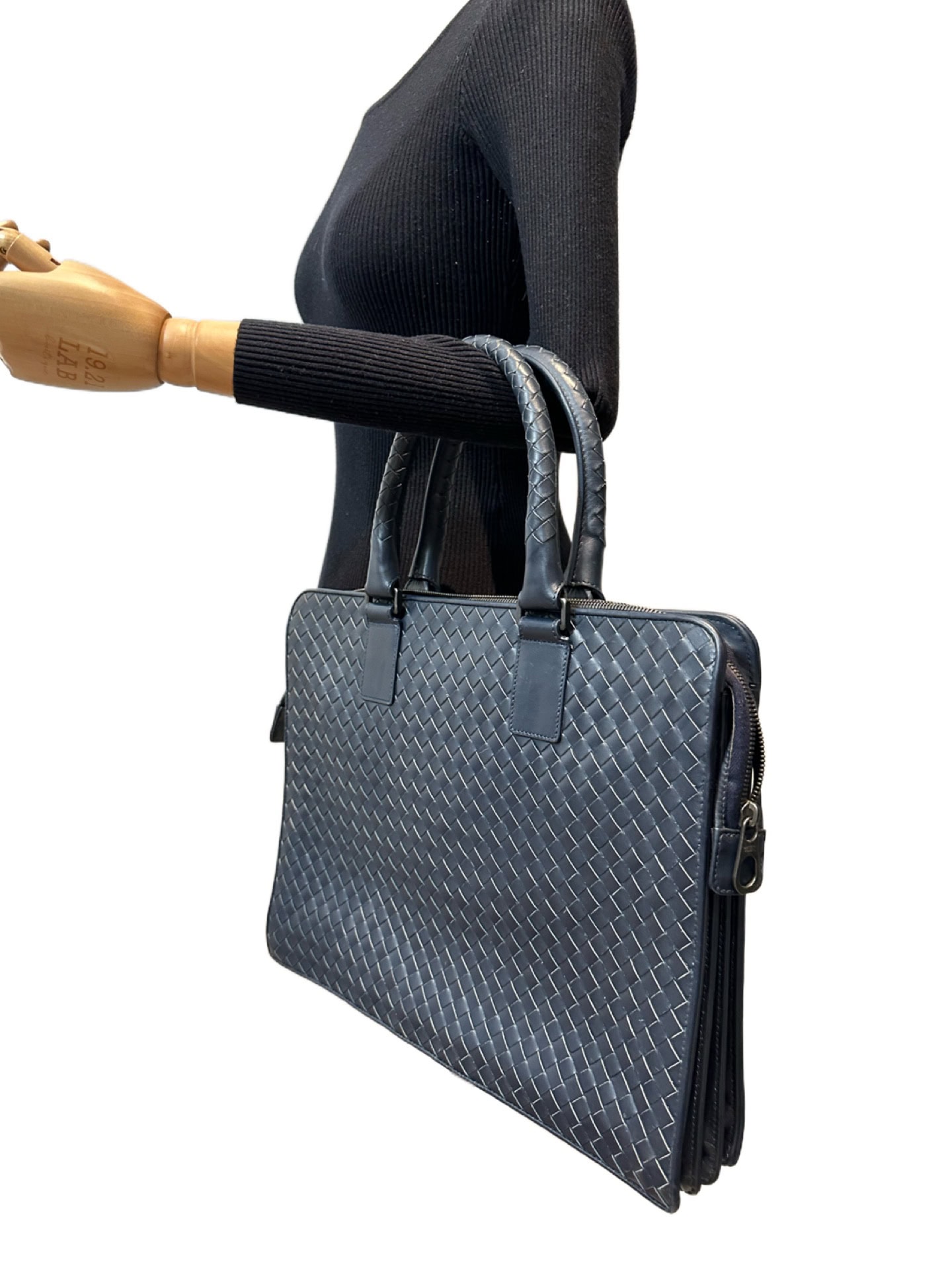 Bottega Veneta blue briefcase - Image 13