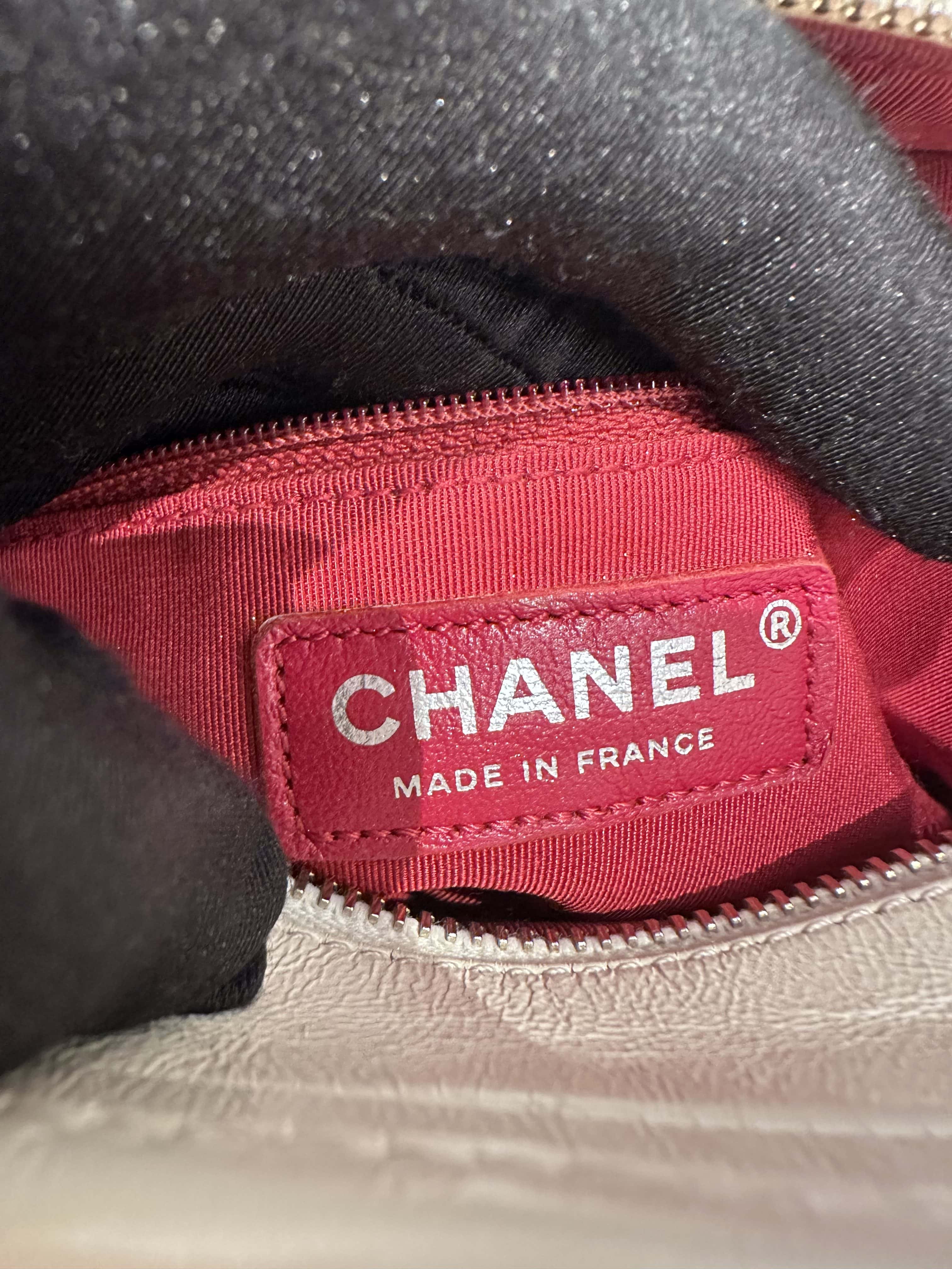 Chanel White Gabrielle Small Size Cloth Handbag - Image 13