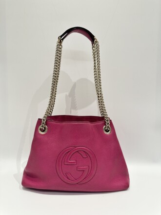 Gucci Pink Soho Leather Small Shoulder Bag