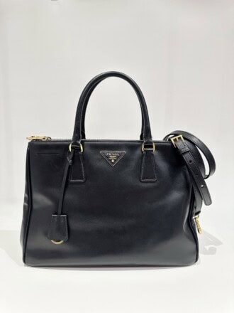 Prada Black Galleria Medium Saffiano Leahter Handbag