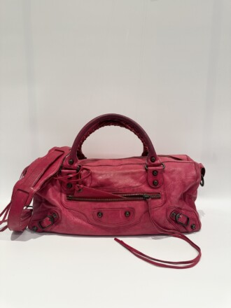Balenciaga Red City Leather Shoulder Bag