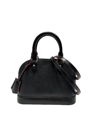 Louis Vuitton Black Pink Alma BB Epi Leather Handbag