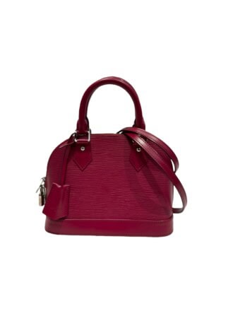 Louis Vuitton Burgundy Pink Alma BB Epi Leather Handbag
