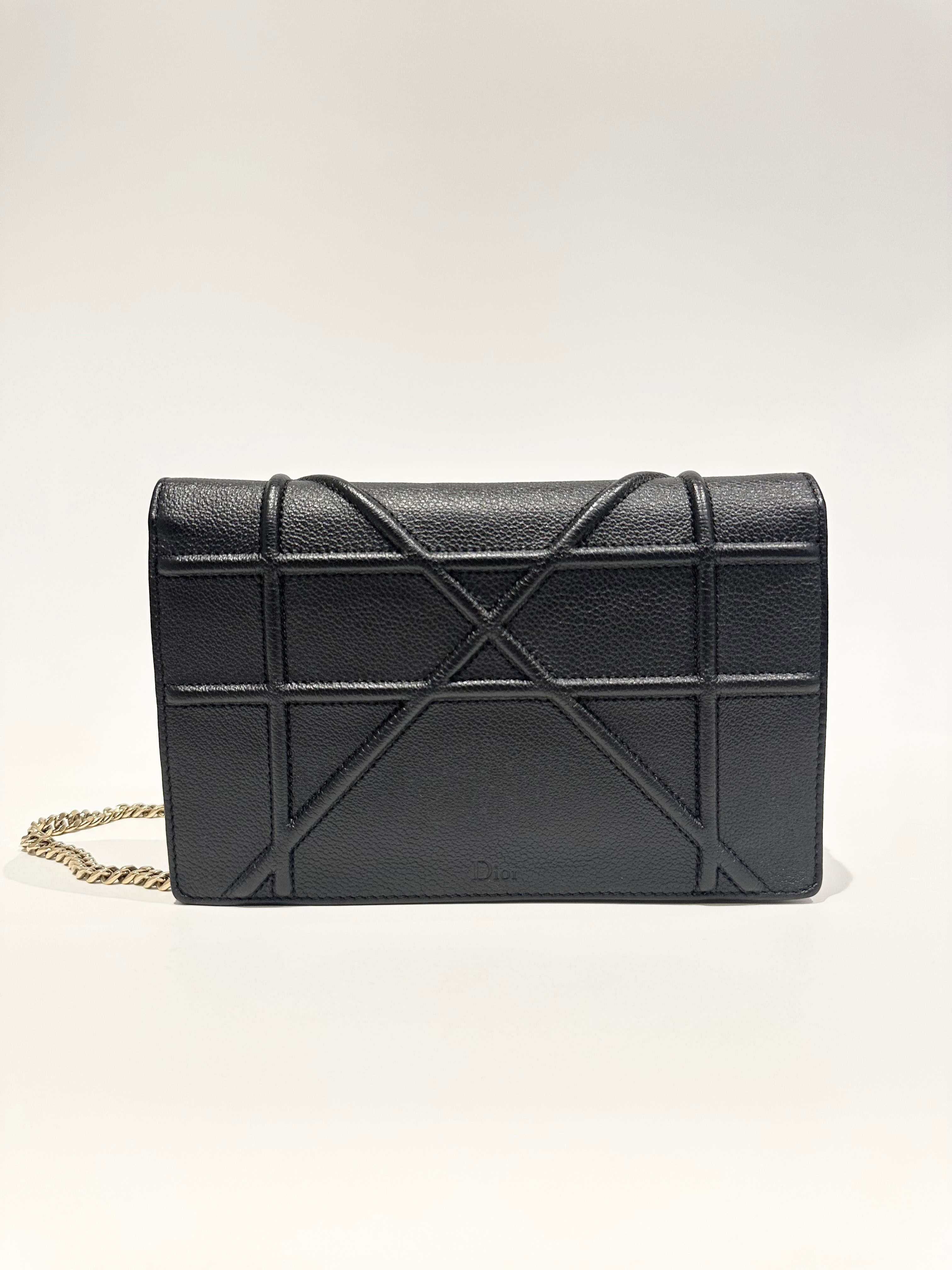 Dior Black Diorama Leather Crossbody Bag - Image 3