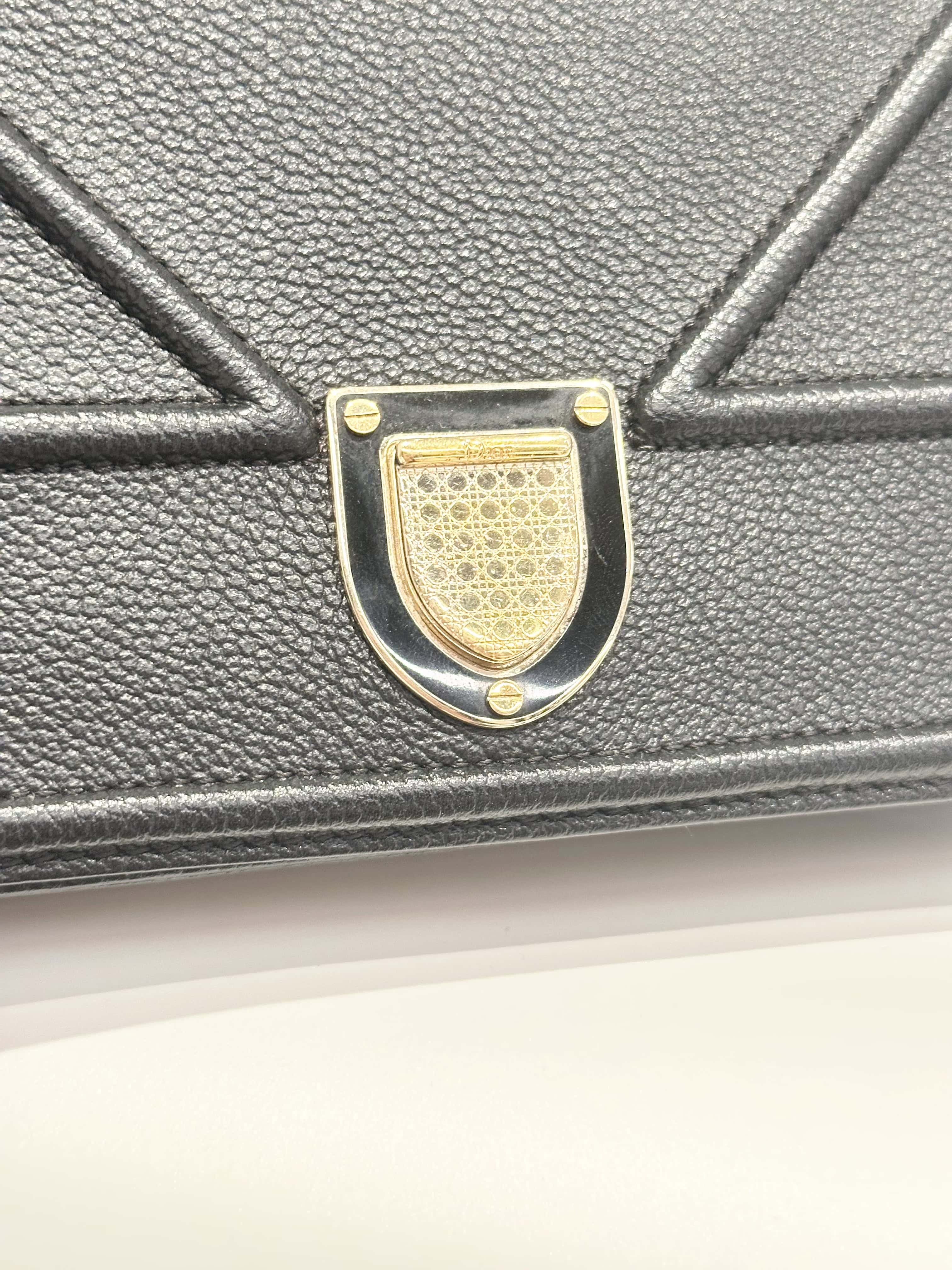 Dior Black Diorama Leather Crossbody Bag - Image 11