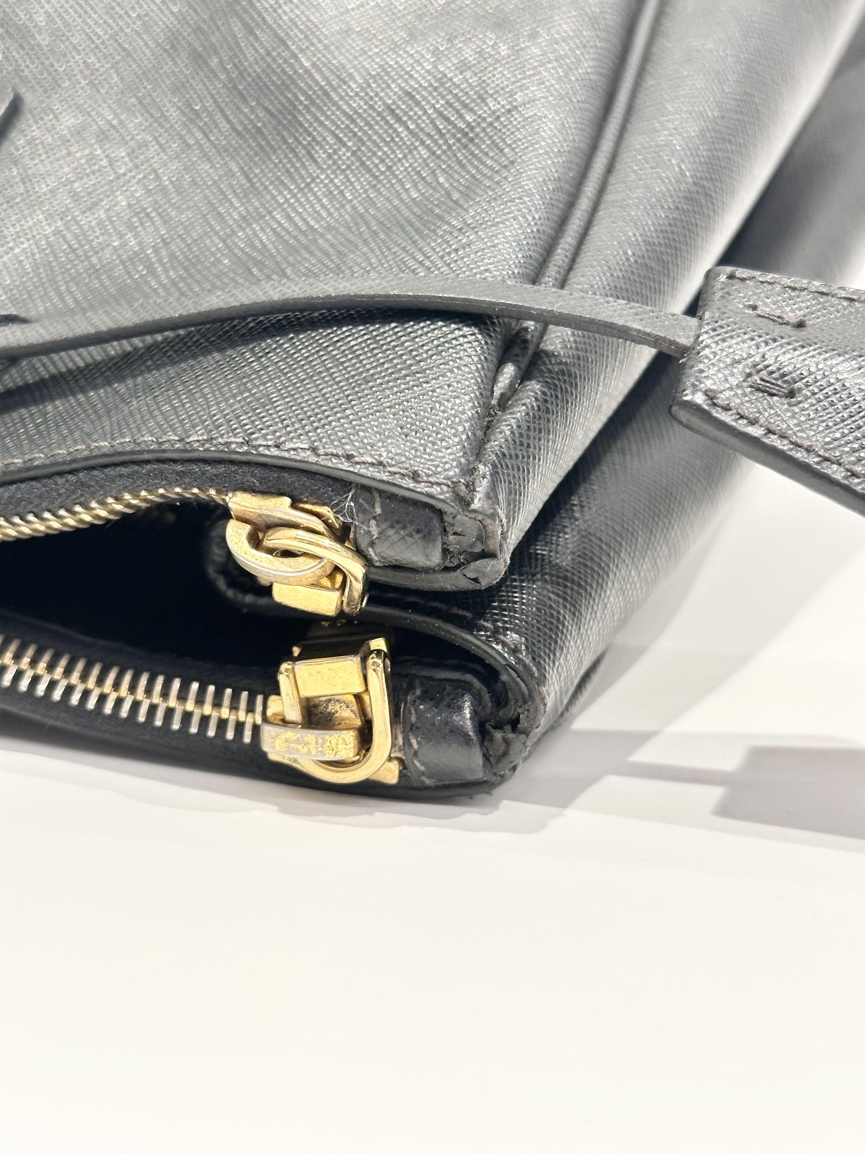 Prada Black Galleria Saffiano Leather Handbag Large Size Without Strap - Image 6