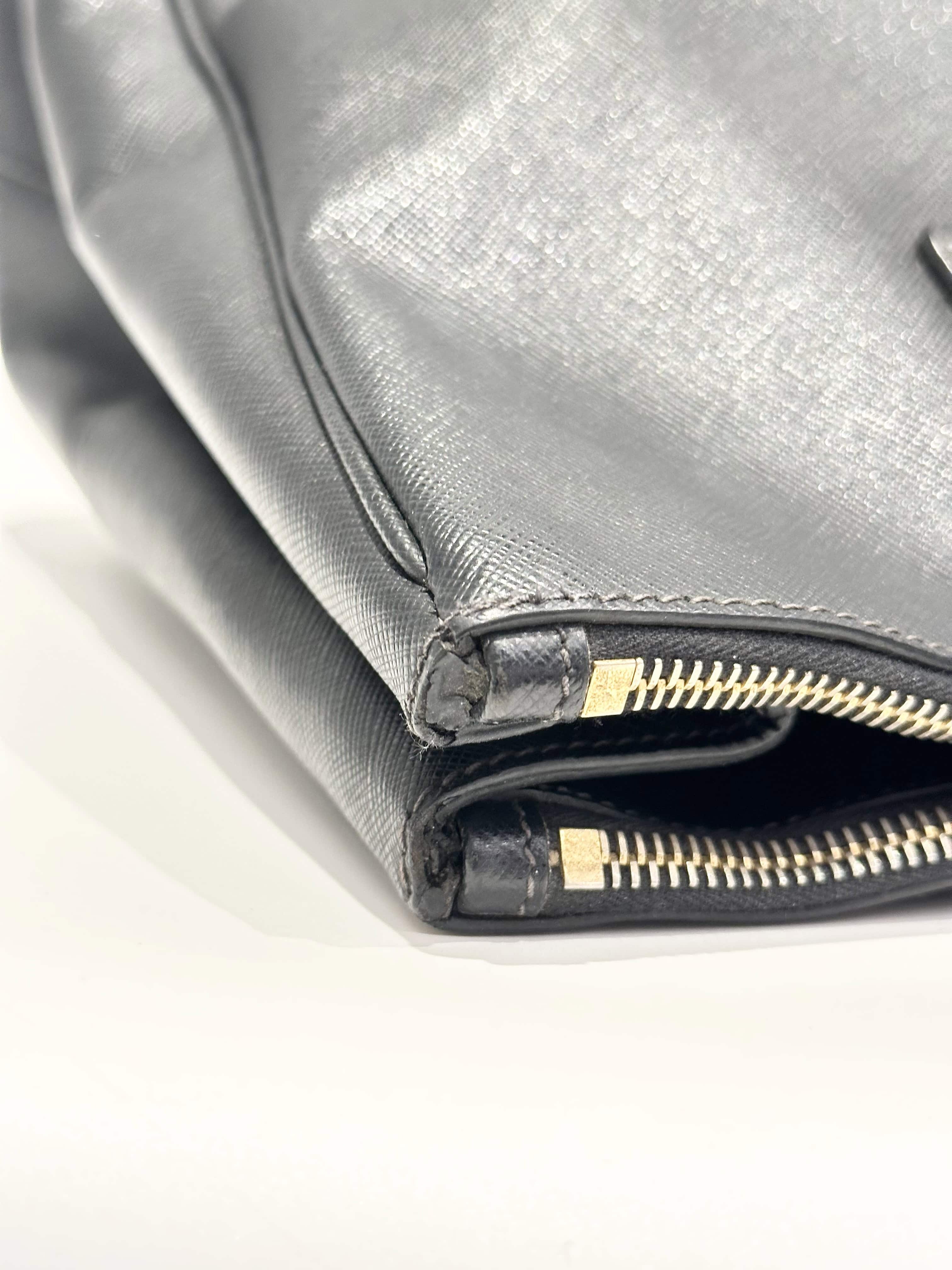 Prada Black Galleria Saffiano Leather Handbag Large Size Without Strap - Image 7