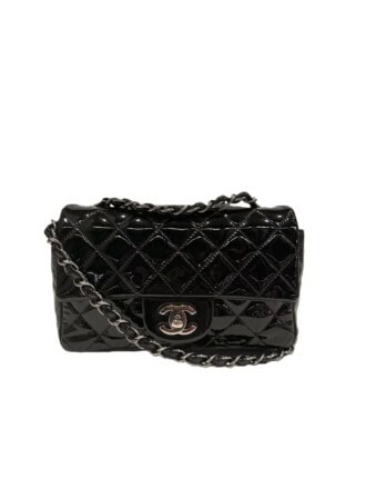 Chanel Black Timeless Classic Mini Patent Leather Bag