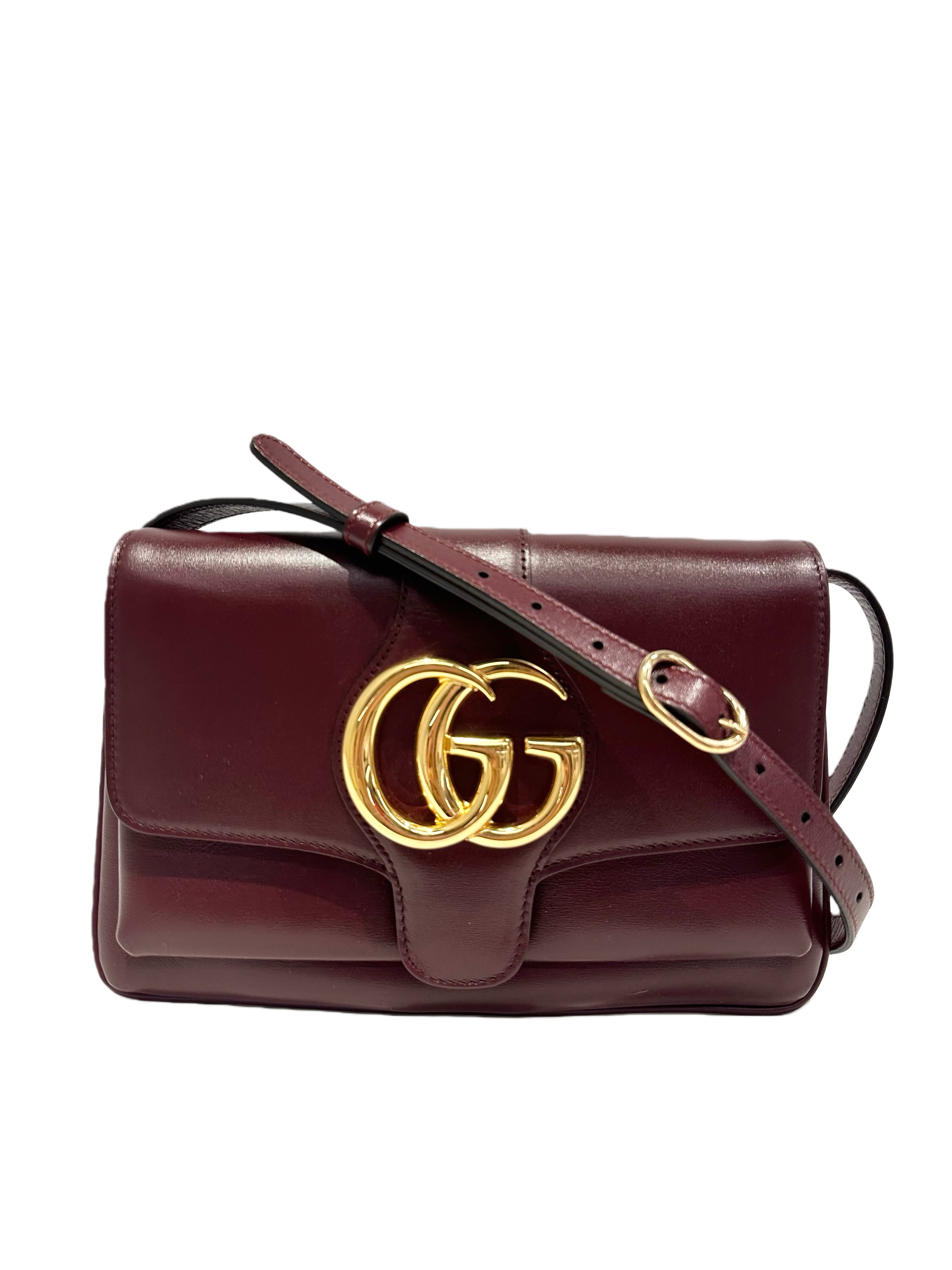 Gucci Burgundy Arli Leather Crossbody Bag