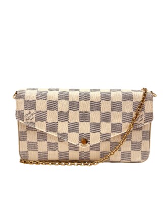 Louis Vuitton White Félicie Damier Canvas Crossbody Bag