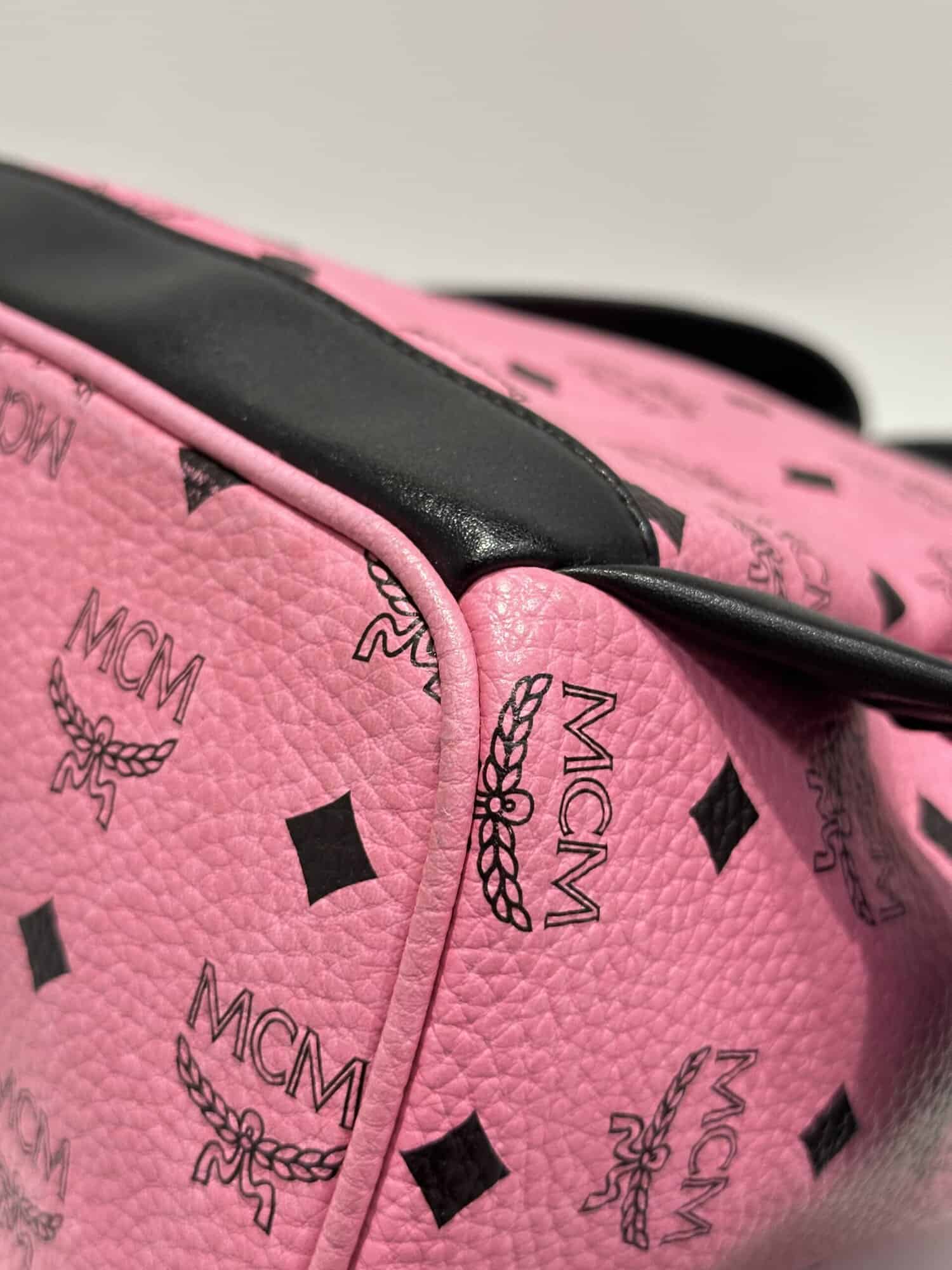 MCM Pink Stark Leather Backpack - Image 12