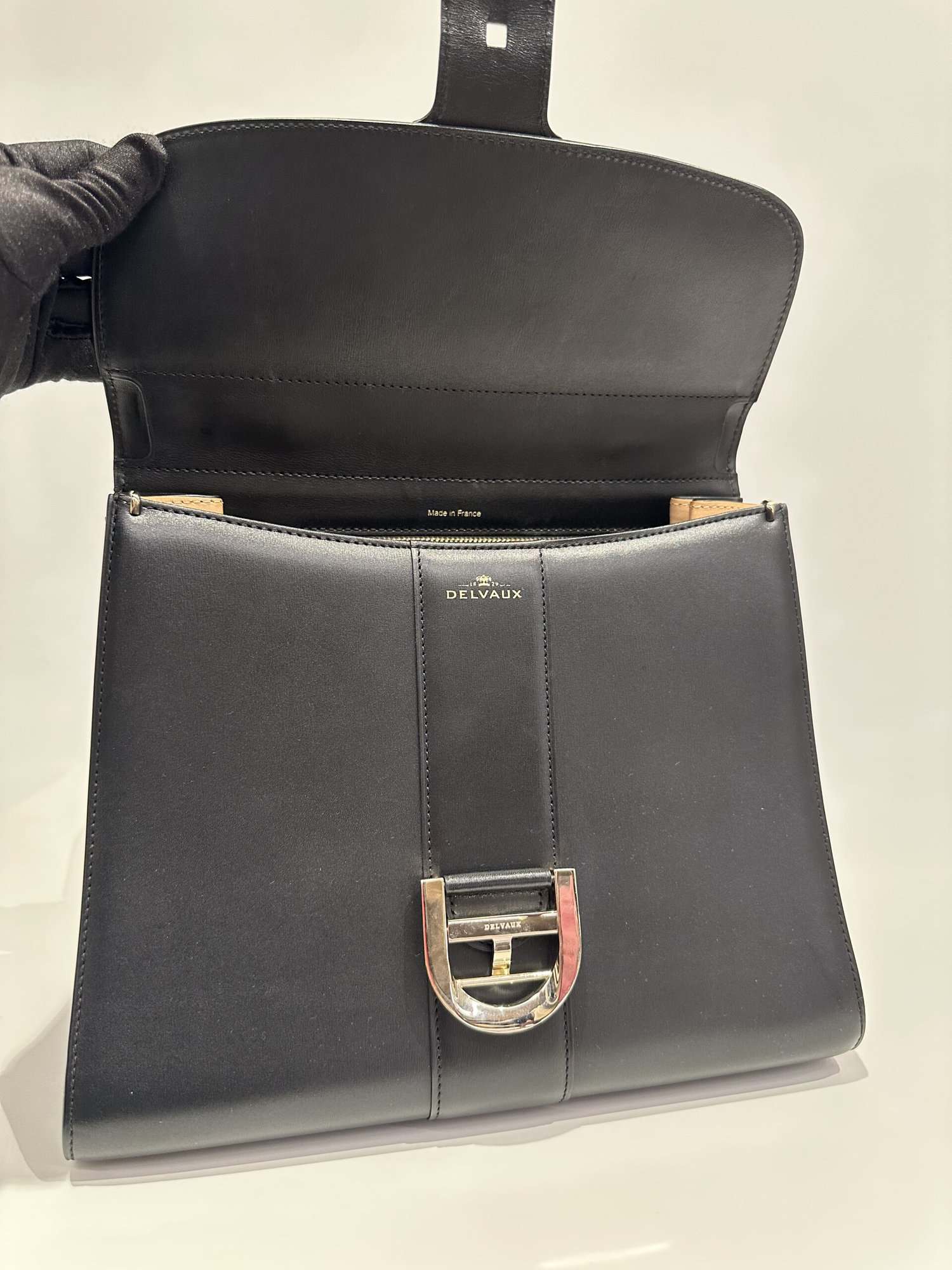 Delvaux Black Brillant Leather Handbag - Image 15