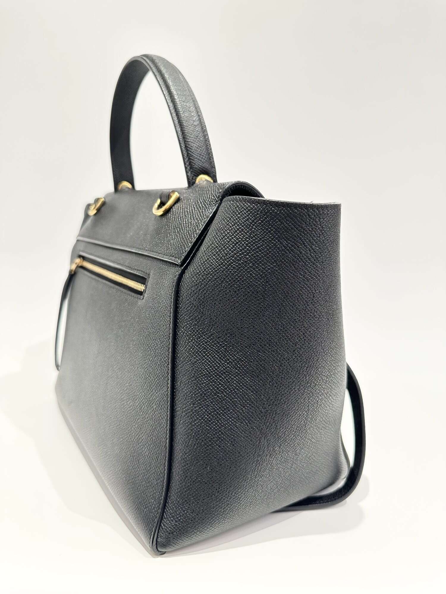 Celine Black Belt Mini Leather Handbag - Image 4