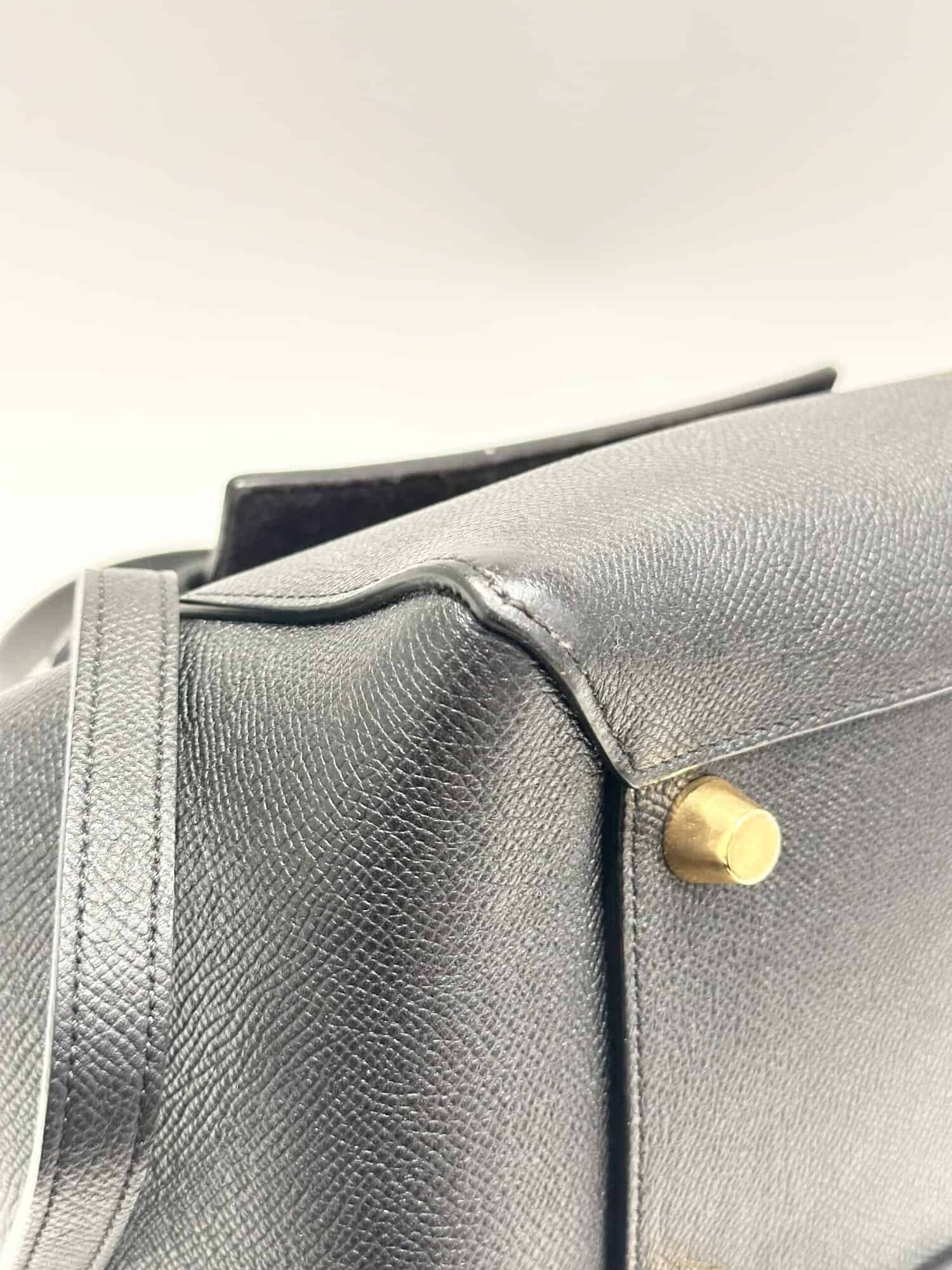 Celine Black Belt Mini Leather Handbag - Image 7