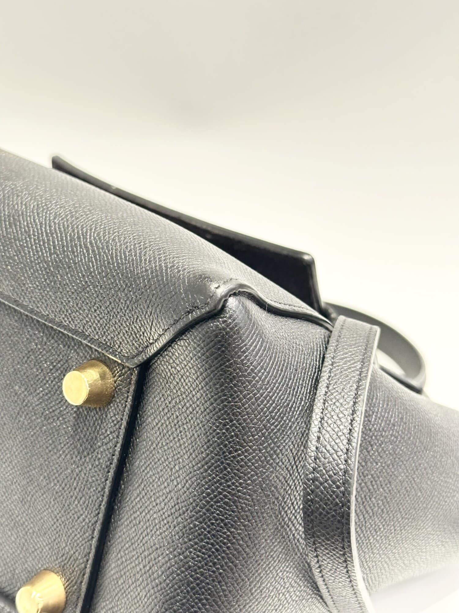 Celine Black Belt Mini Leather Handbag - Image 8