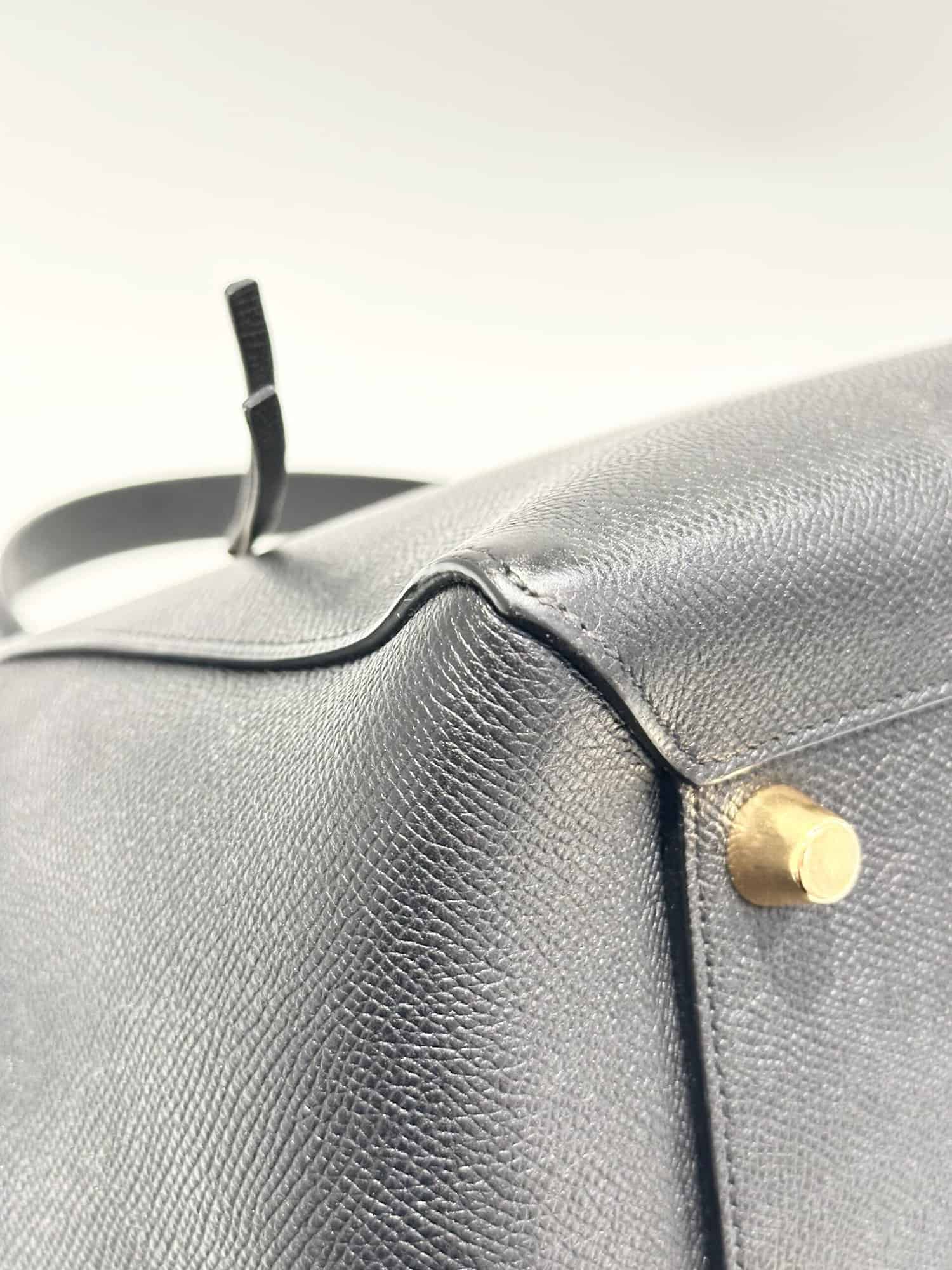 Celine Black Belt Mini Leather Handbag - Image 9