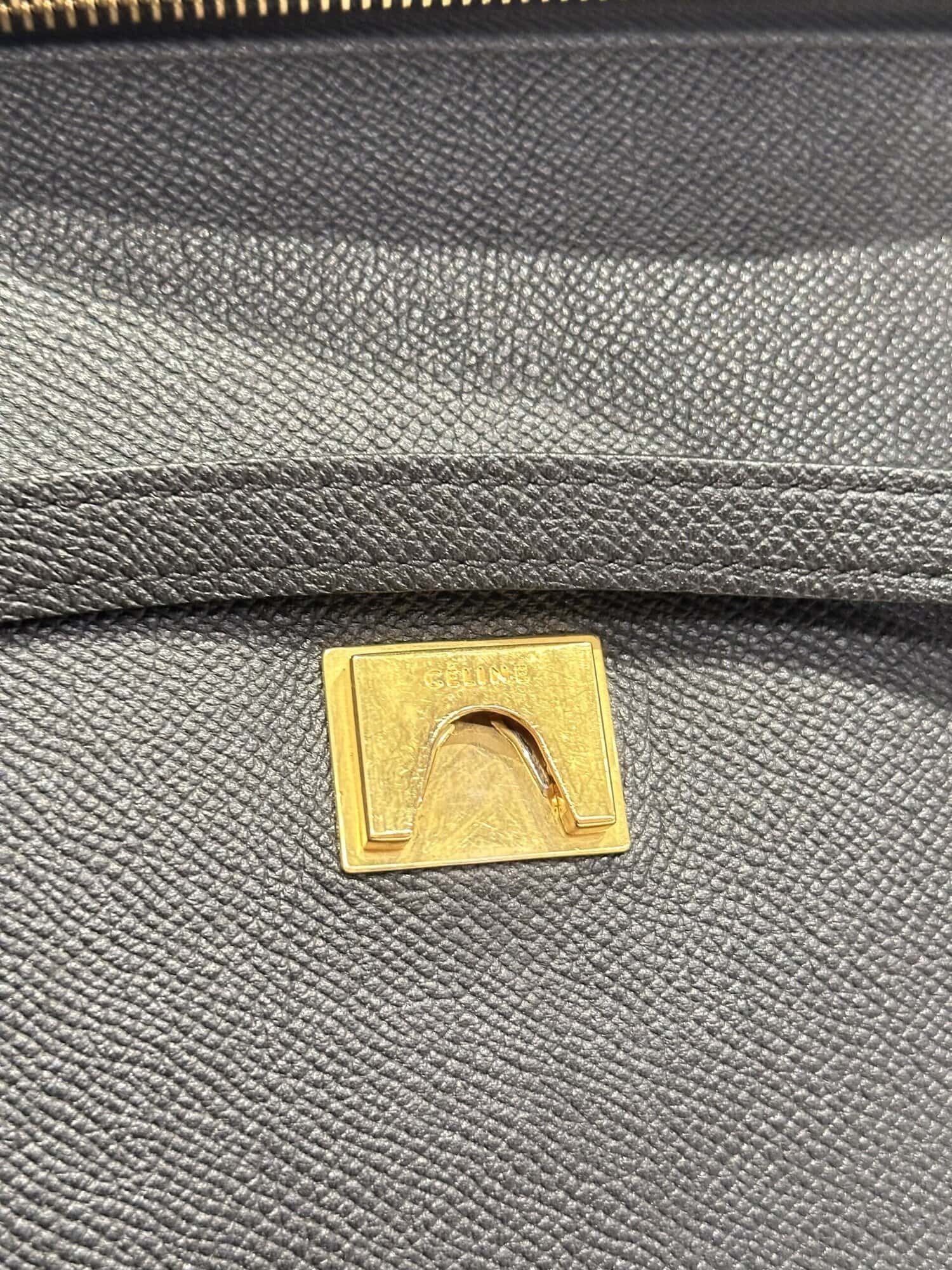 Celine Black Belt Mini Leather Handbag - Image 13