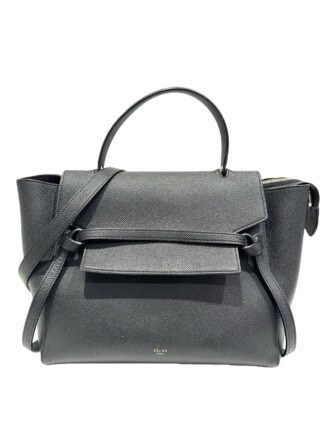 Celine Black Belt Mini Leather Handbag
