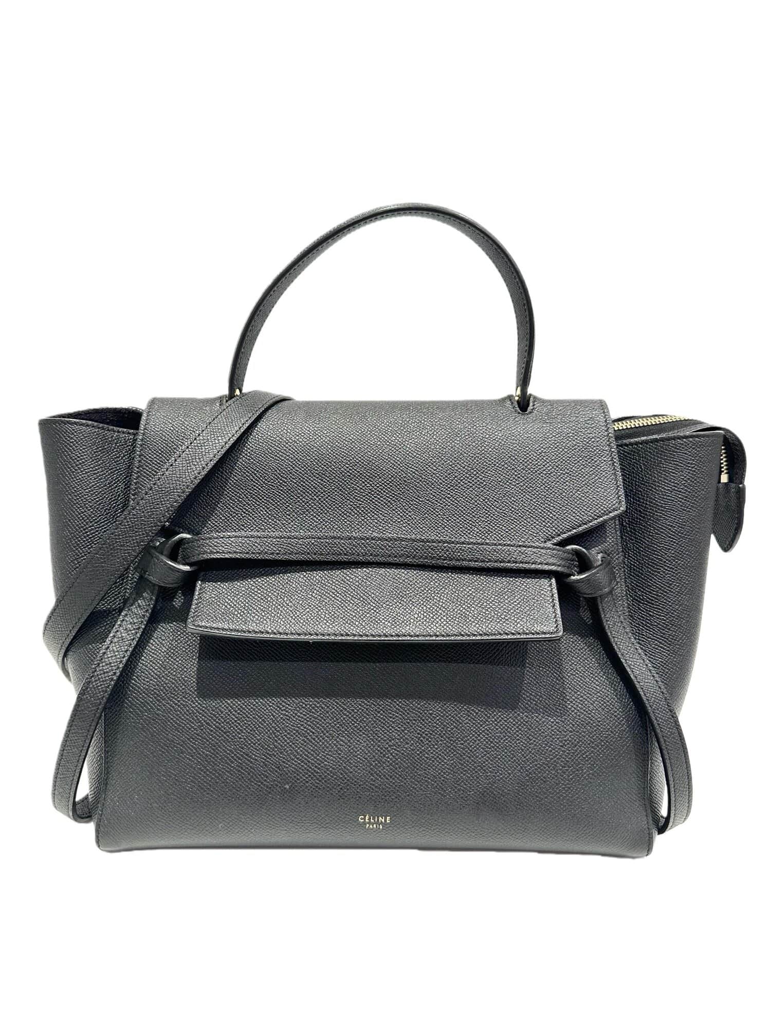 Celine Black Belt Mini Leather Handbag