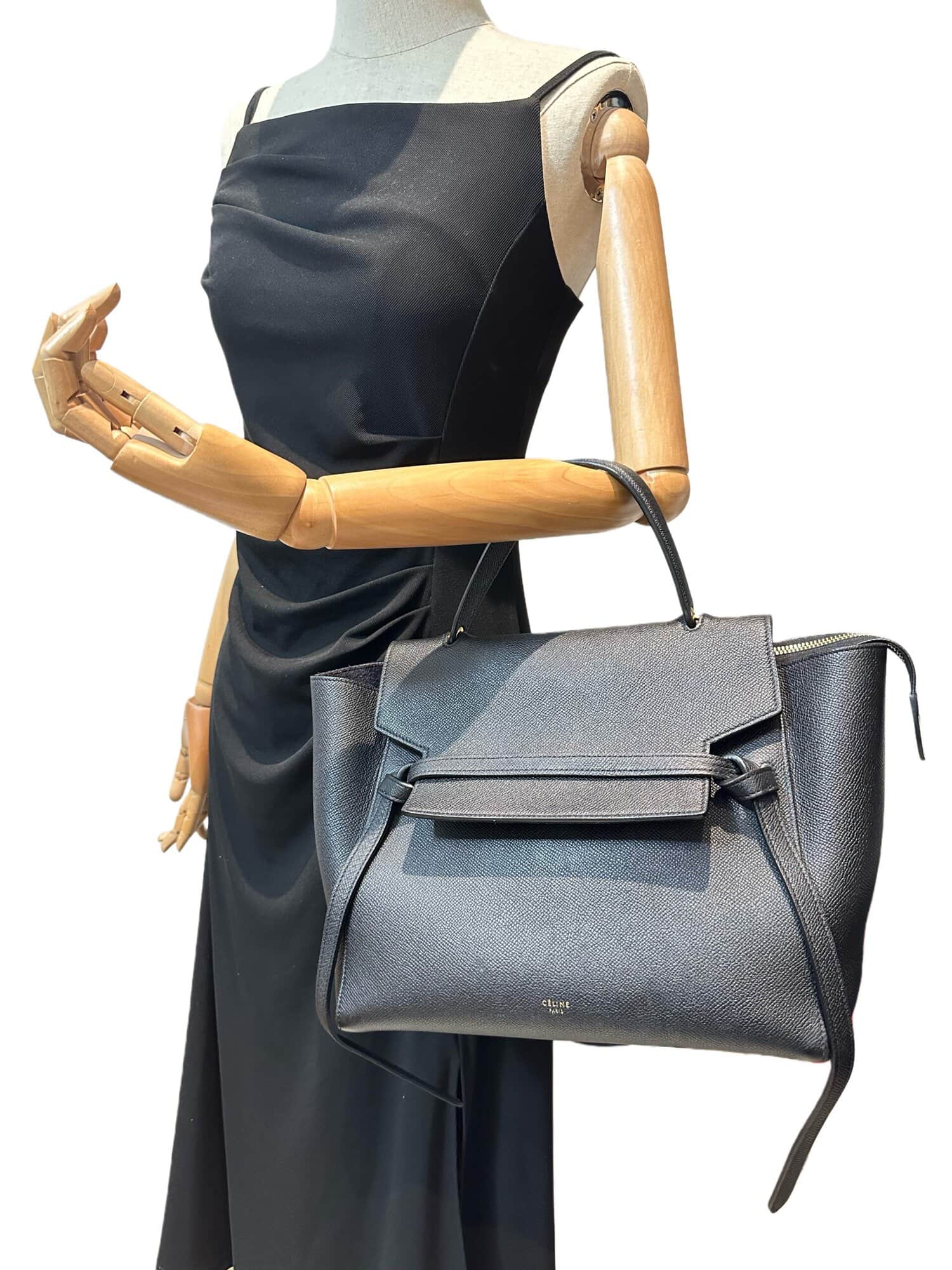 Celine Black Belt Mini Leather Handbag - Image 18