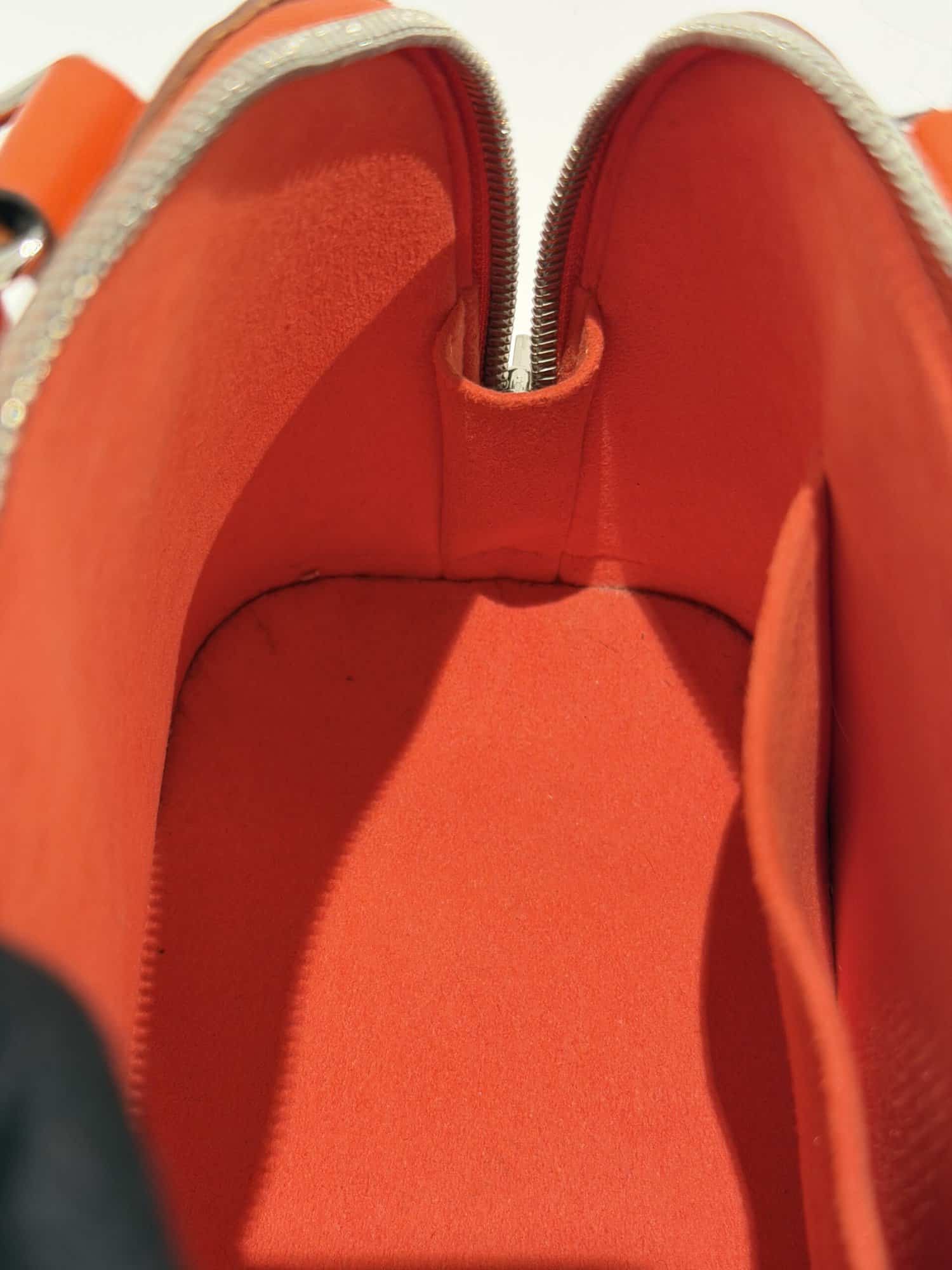 Louis Vuitton Orange Alma BB Epi Leather Handbag - Image 14