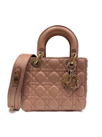 Dior Nude Pink Lady Dior Leather Handbag