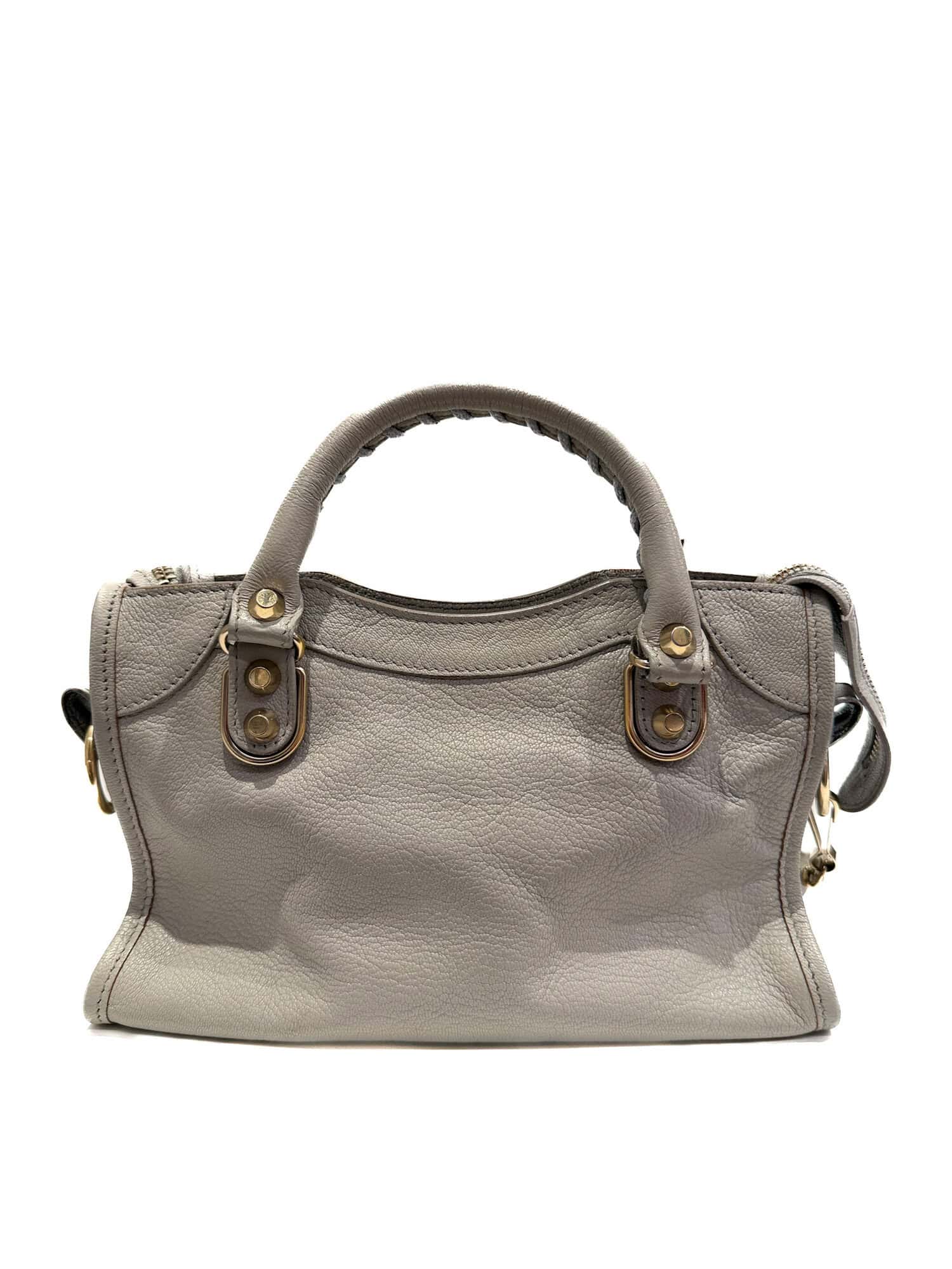 Balenciaga Grey Mini City Leather Handbag - Image 3