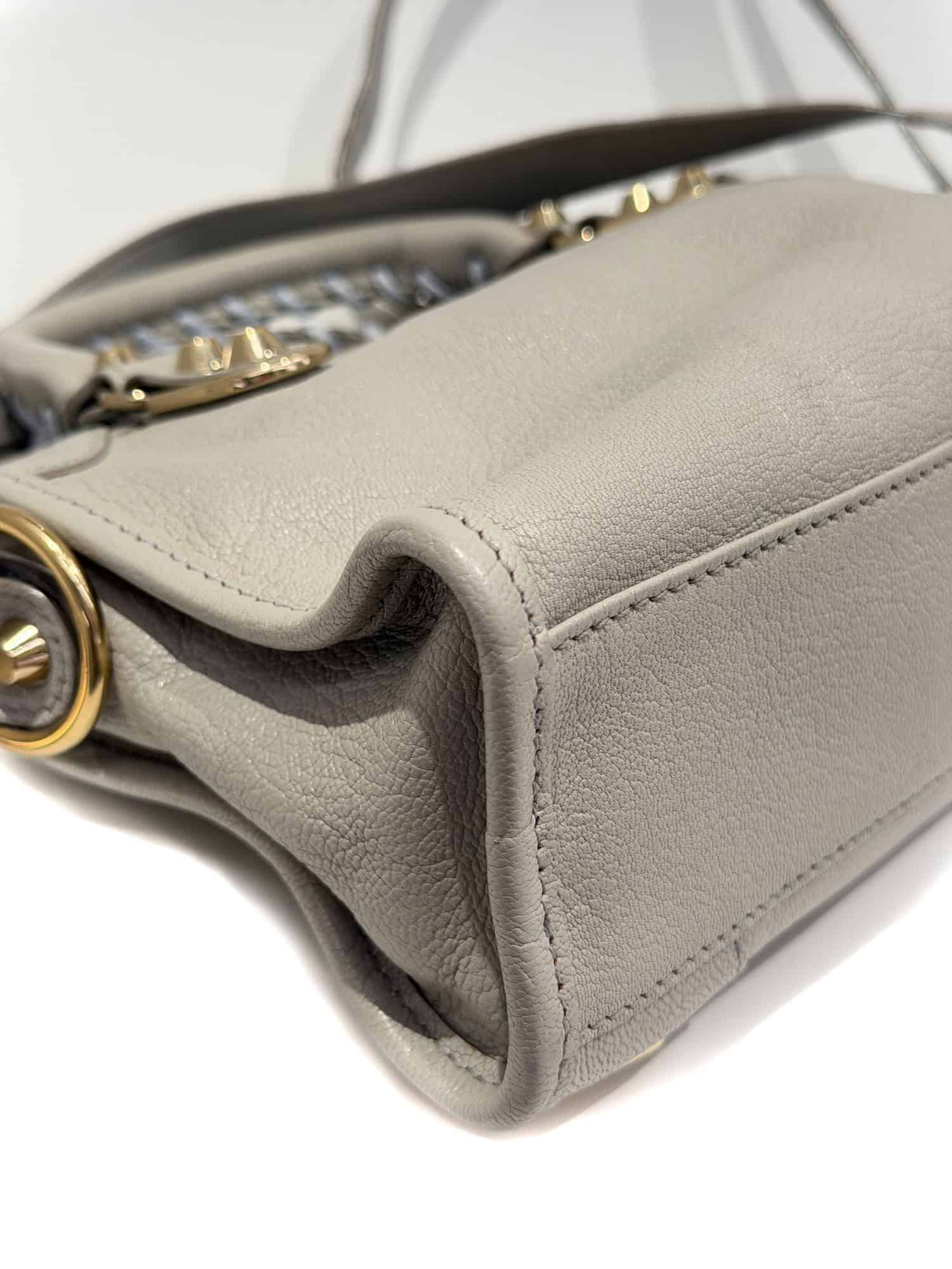 Balenciaga Grey Mini City Leather Handbag - Image 9