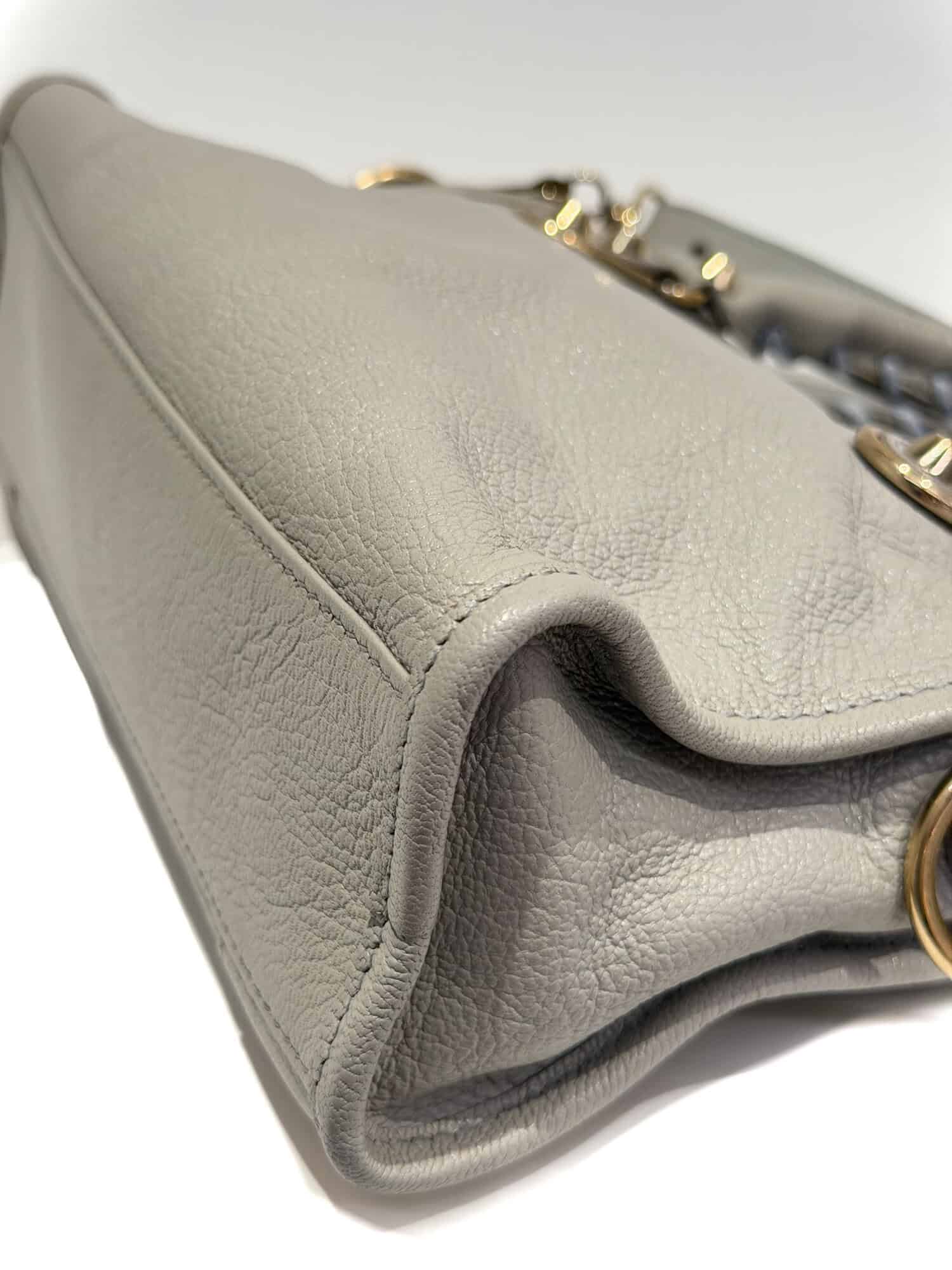 Balenciaga Grey Mini City Leather Handbag - Image 10