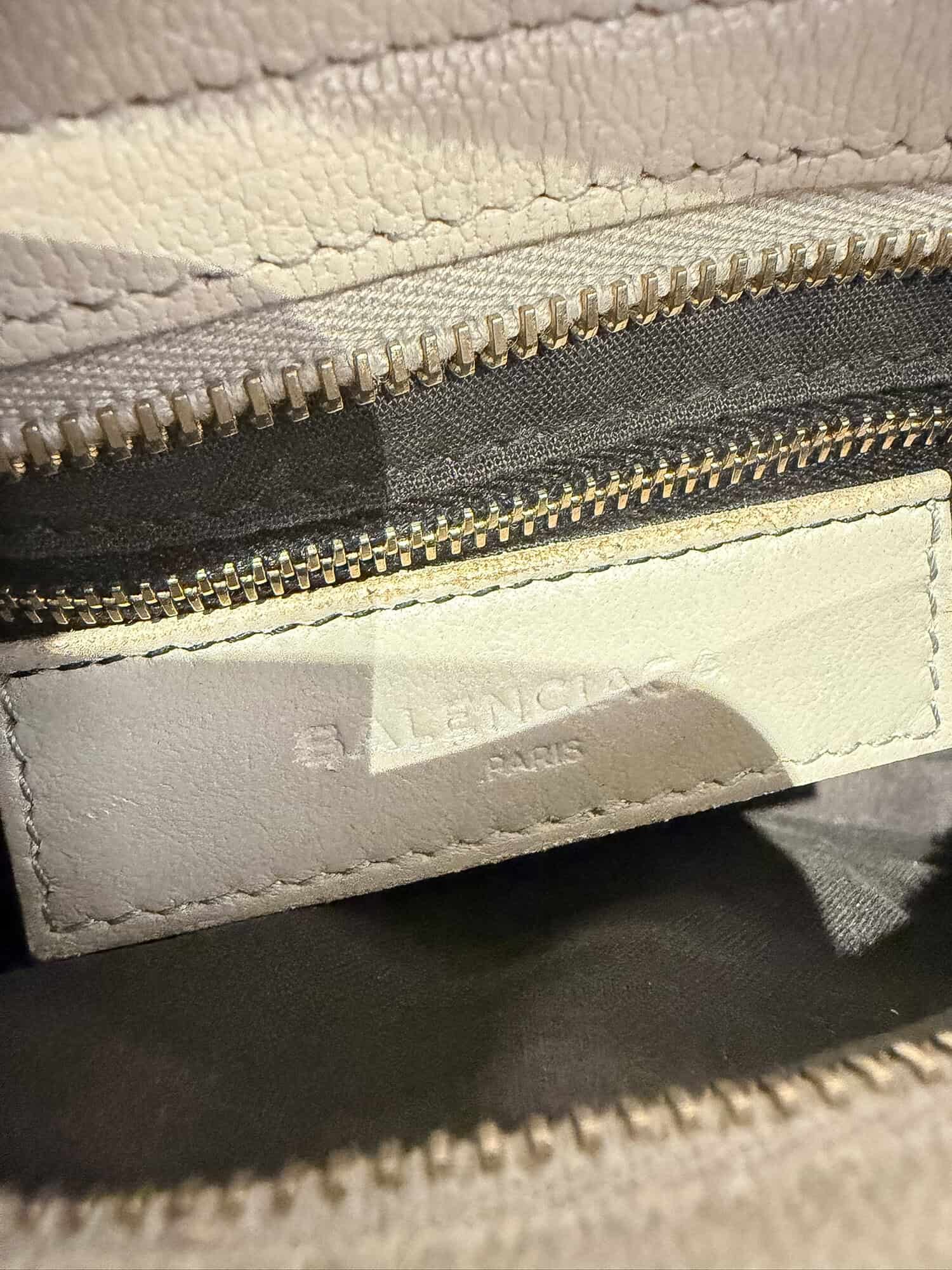 Balenciaga Grey Mini City Leather Handbag - Image 12