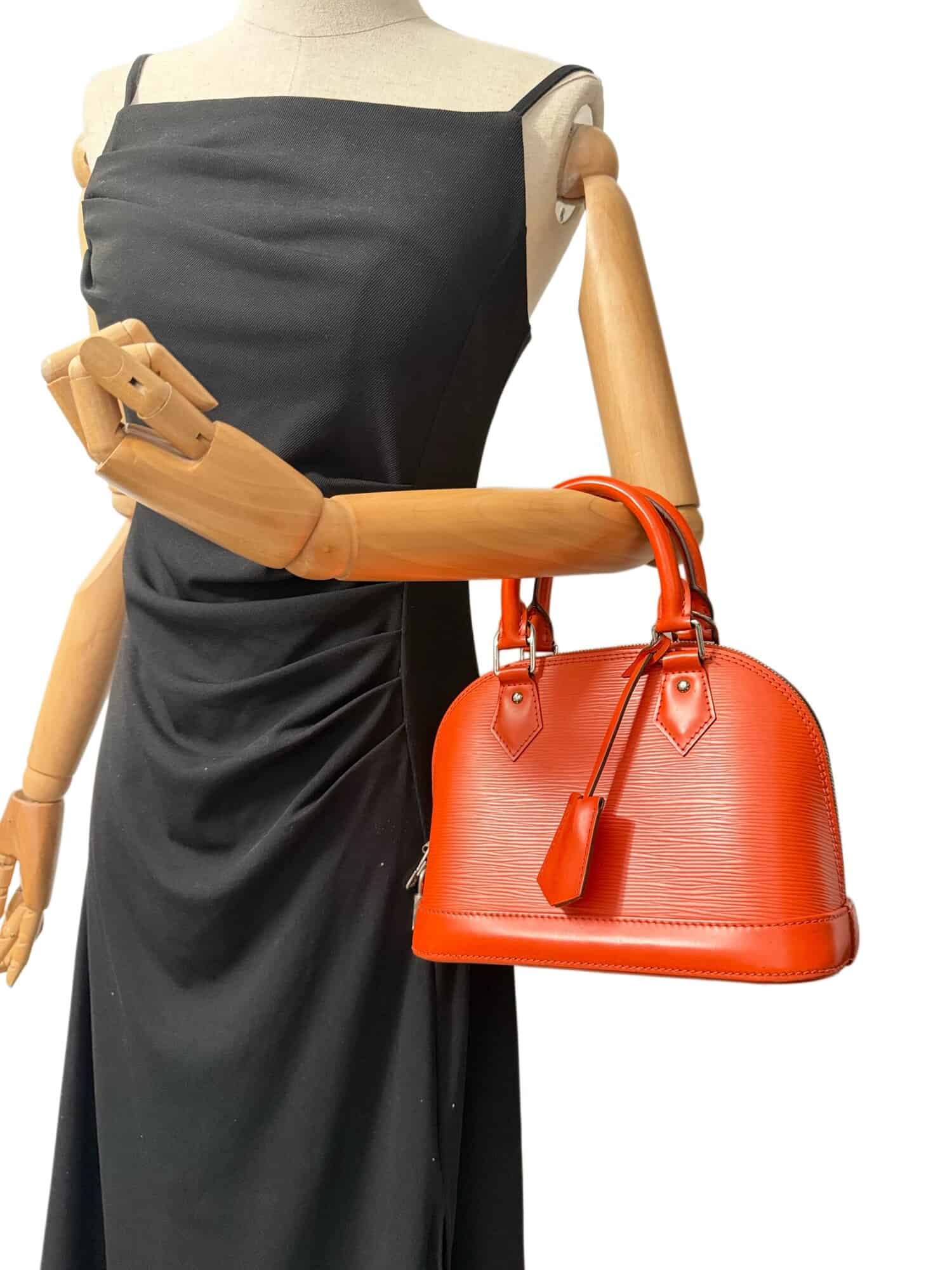 Louis Vuitton Orange Alma BB Epi Leather Handbag - Image 16