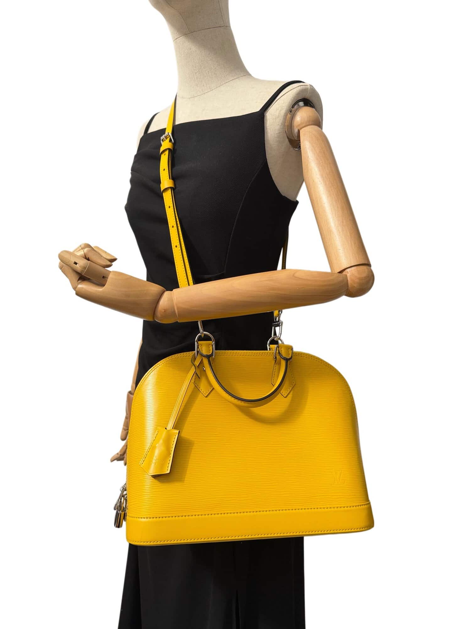 Louis Vuitton Yellow Alma PM Epi Leather Handbag - Image 18