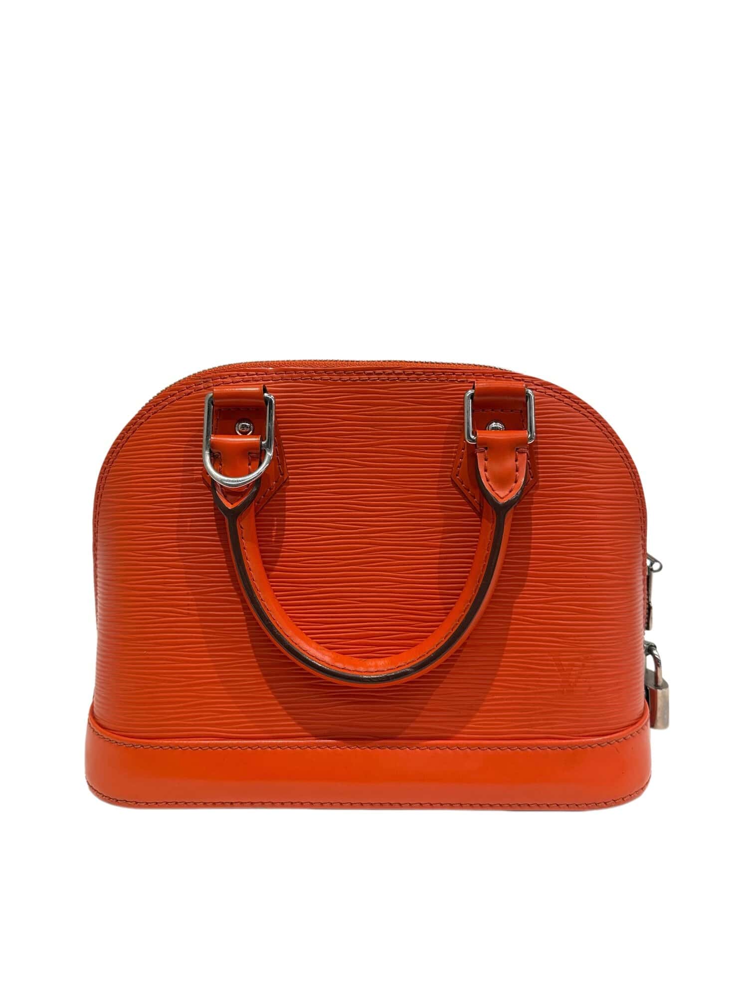 Louis Vuitton Orange Alma BB Epi Leather Handbag - Image 3