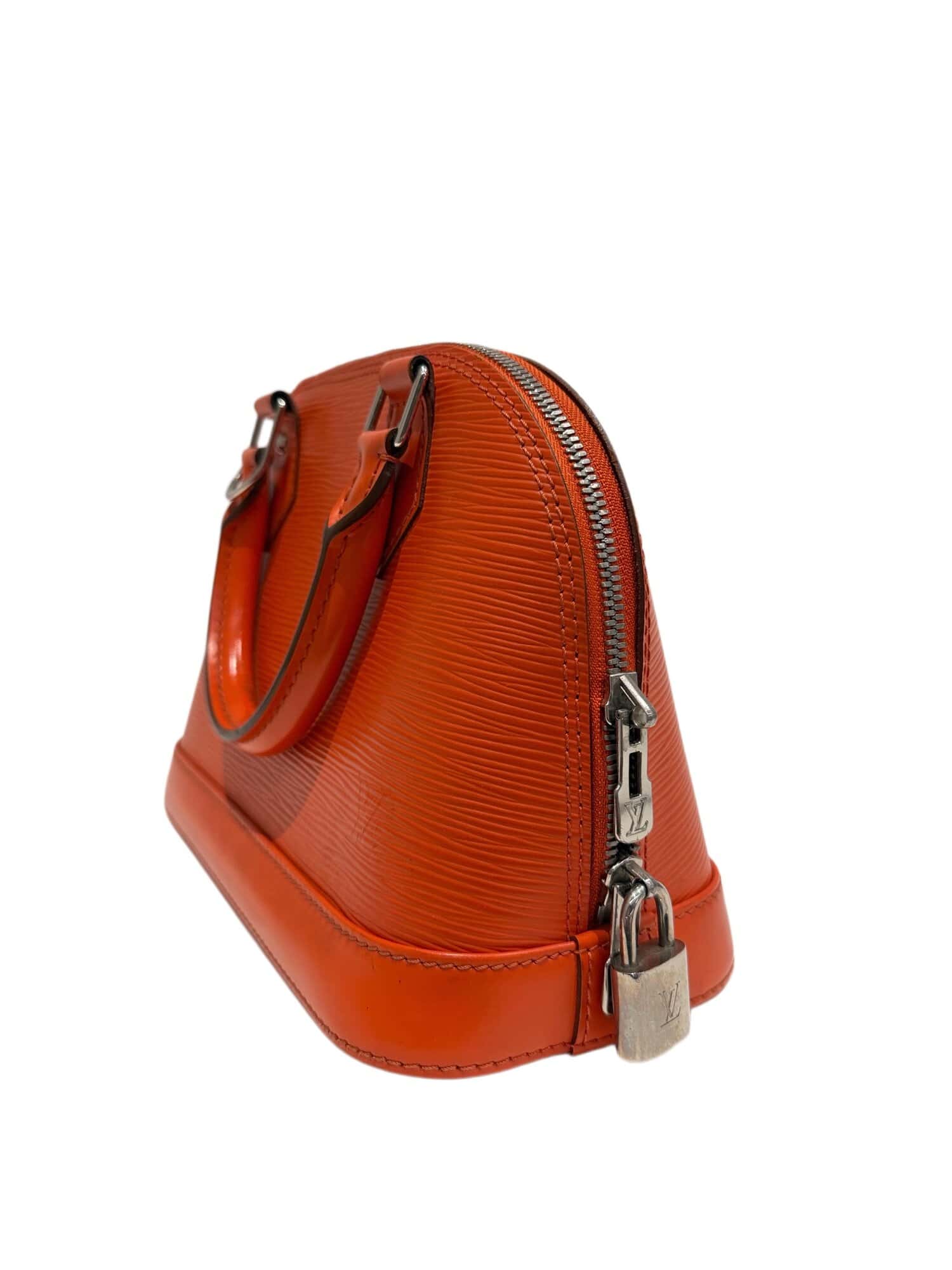 Louis Vuitton Orange Alma BB Epi Leather Handbag - Image 4