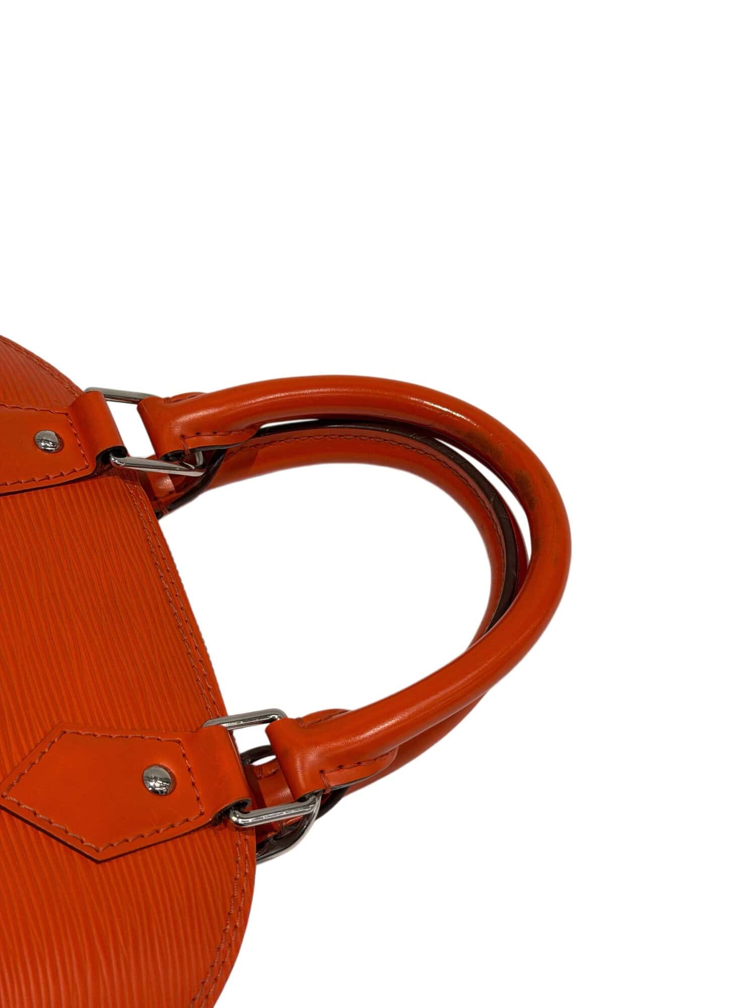 Louis Vuitton Orange Alma BB Epi Leather Handbag - Image 5