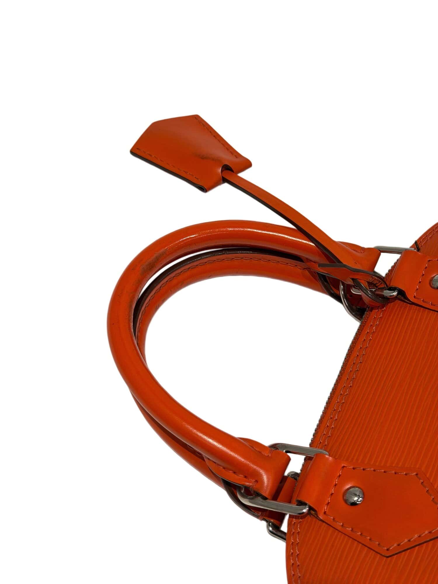 Louis Vuitton Orange Alma BB Epi Leather Handbag - Image 6
