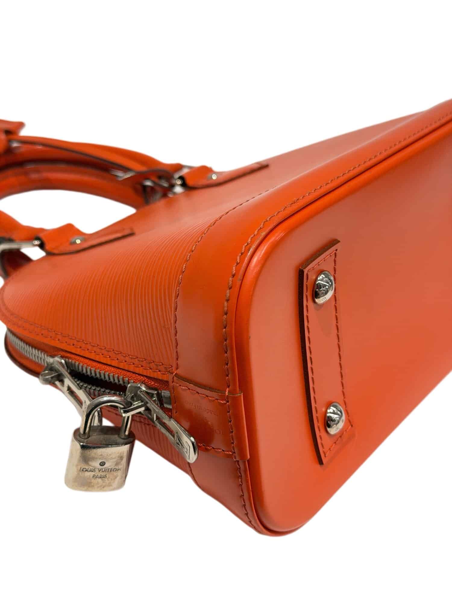 Louis Vuitton Orange Alma BB Epi Leather Handbag - Image 8
