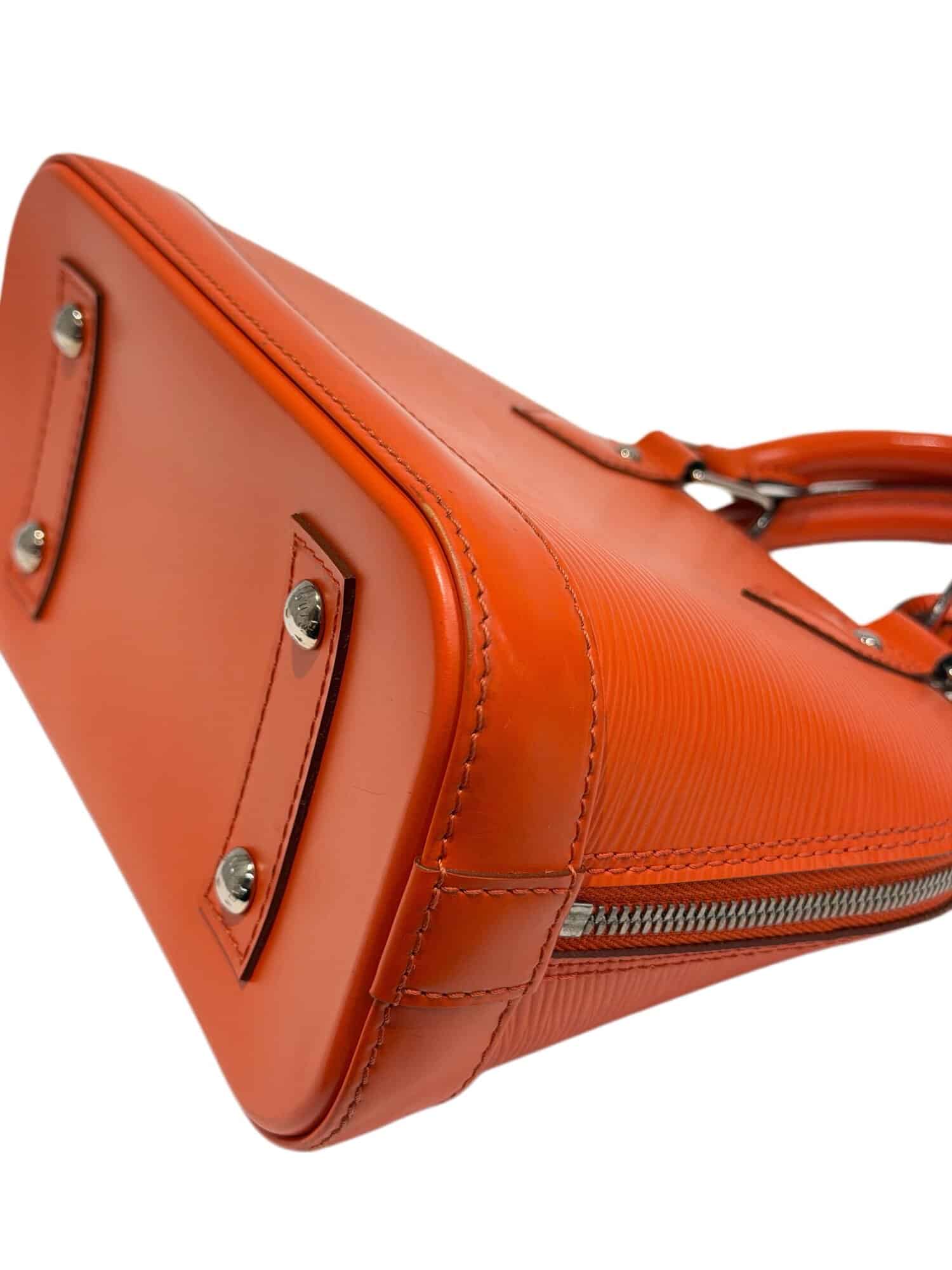 Louis Vuitton Orange Alma BB Epi Leather Handbag - Image 9
