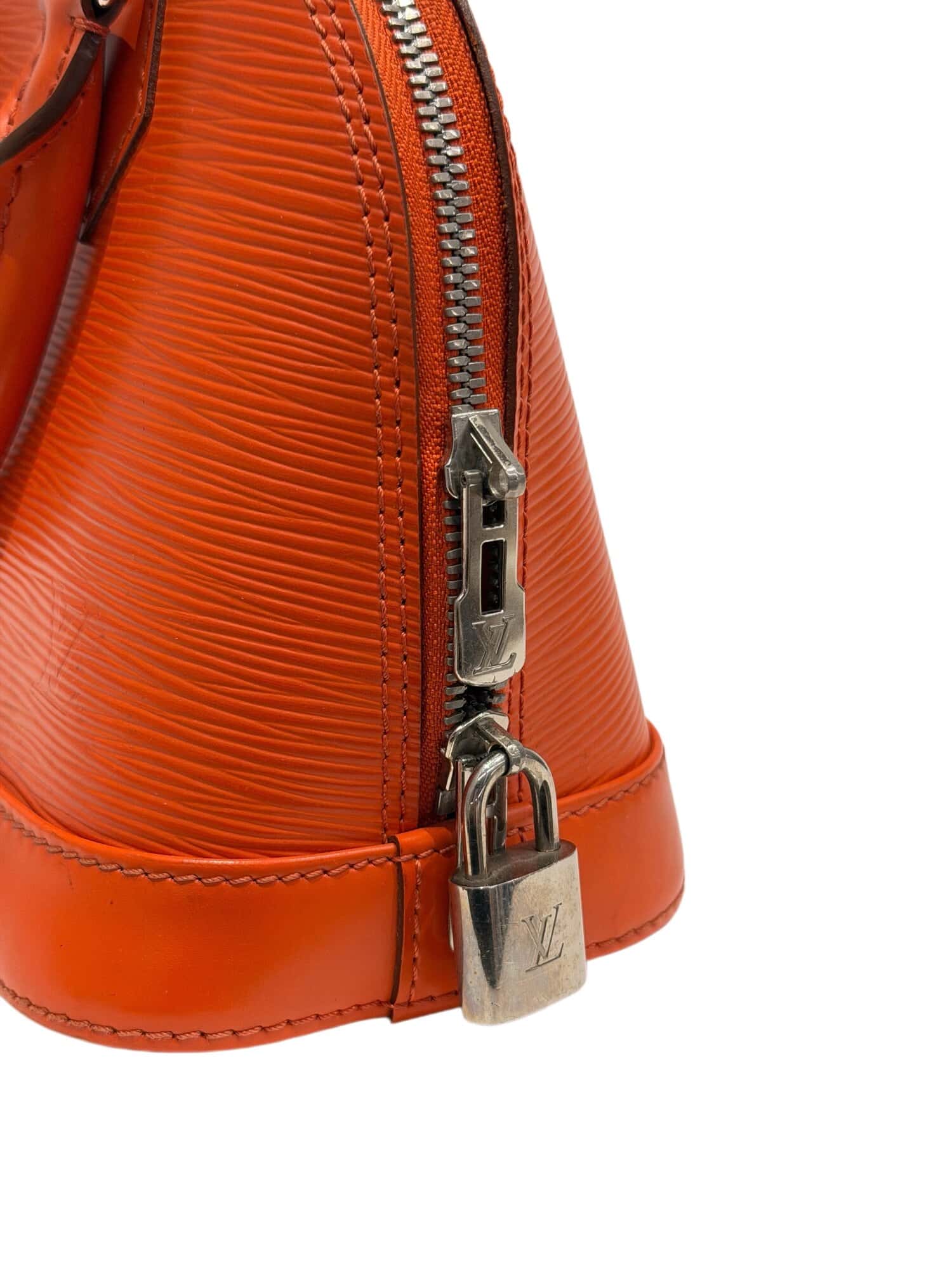 Louis Vuitton Orange Alma BB Epi Leather Handbag - Image 12