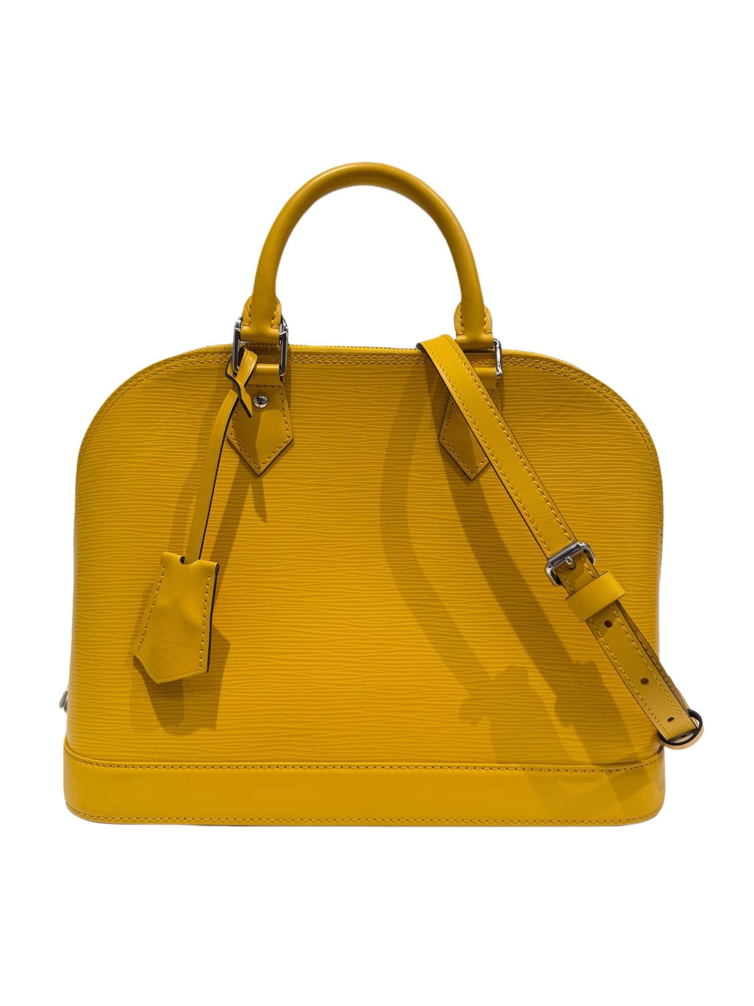 Louis Vuitton Yellow Alma PM Epi Leather Handbag