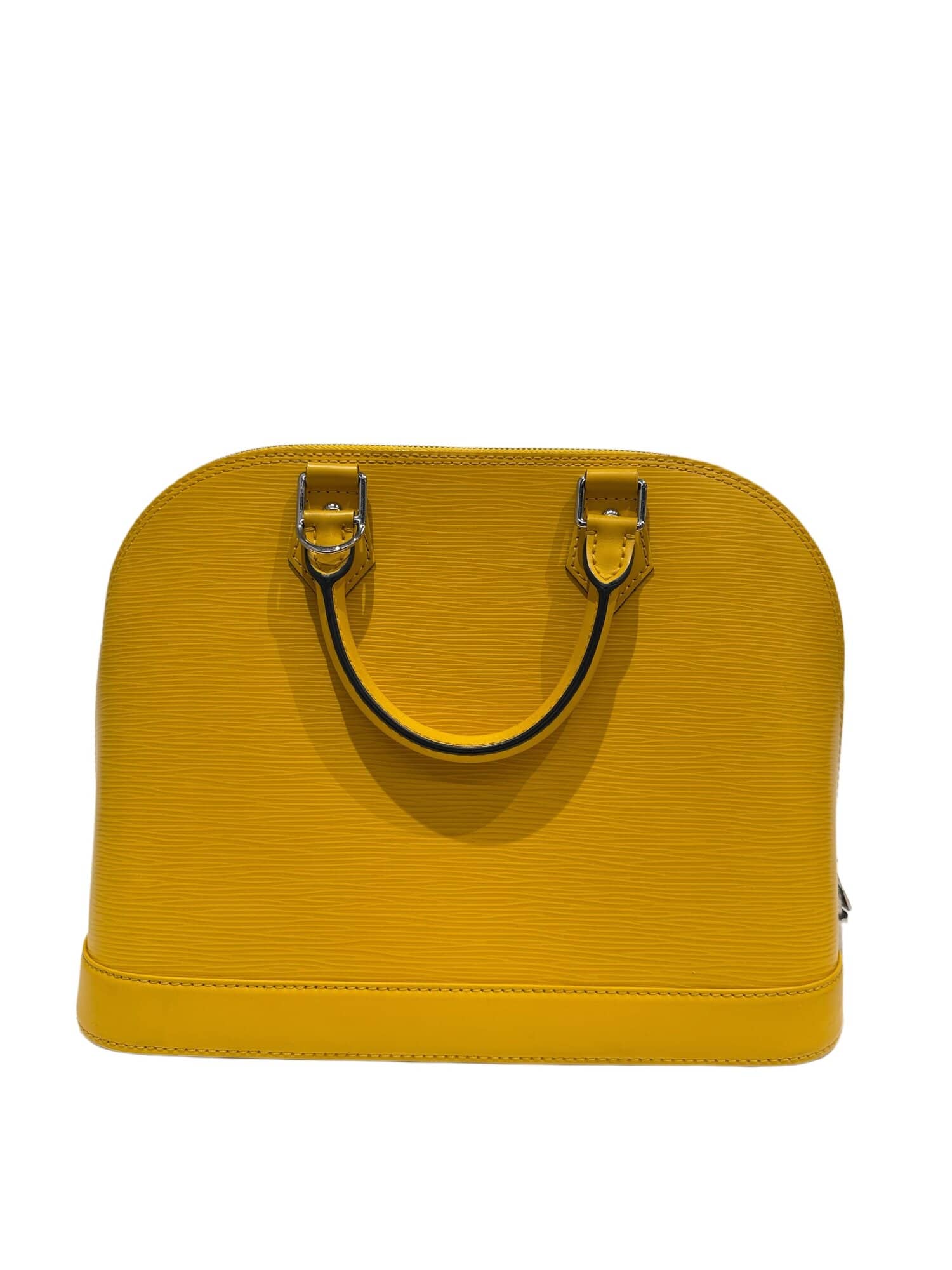 Louis Vuitton Yellow Alma PM Epi Leather Handbag - Image 3