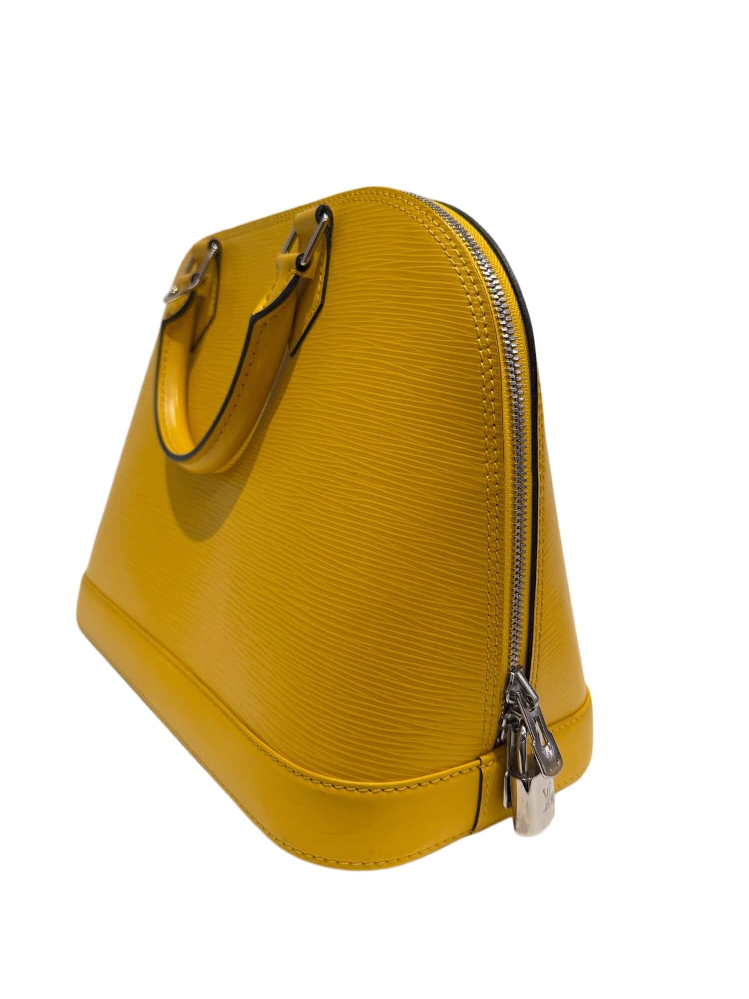 Louis Vuitton Yellow Alma PM Epi Leather Handbag - Image 5