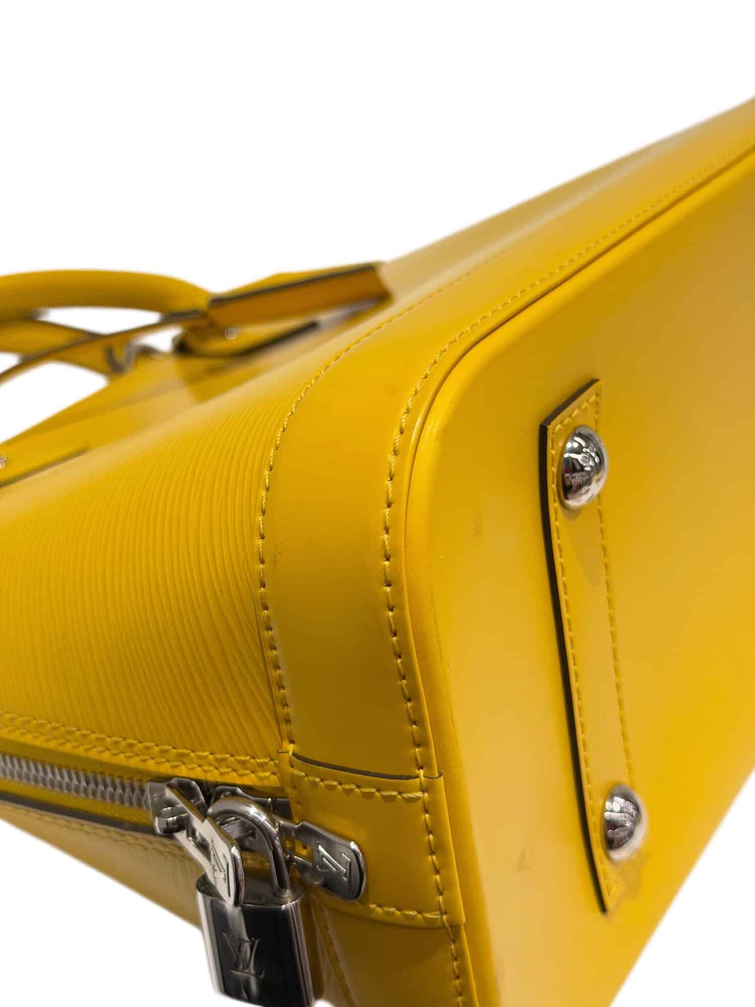 Louis Vuitton Yellow Alma PM Epi Leather Handbag - Image 10
