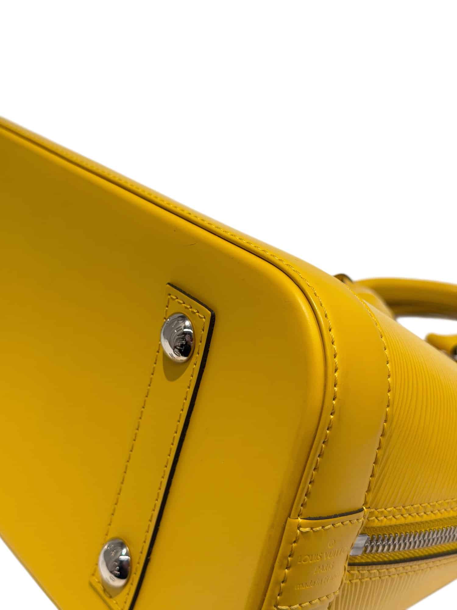 Louis Vuitton Yellow Alma PM Epi Leather Handbag - Image 11