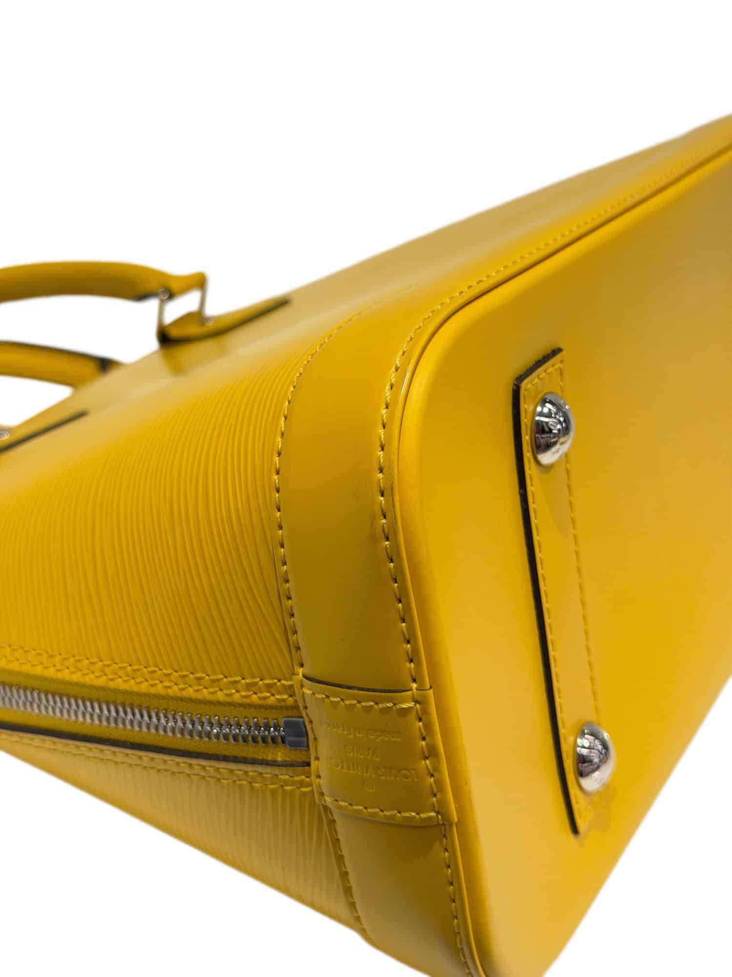 Louis Vuitton Yellow Alma PM Epi Leather Handbag - Image 12